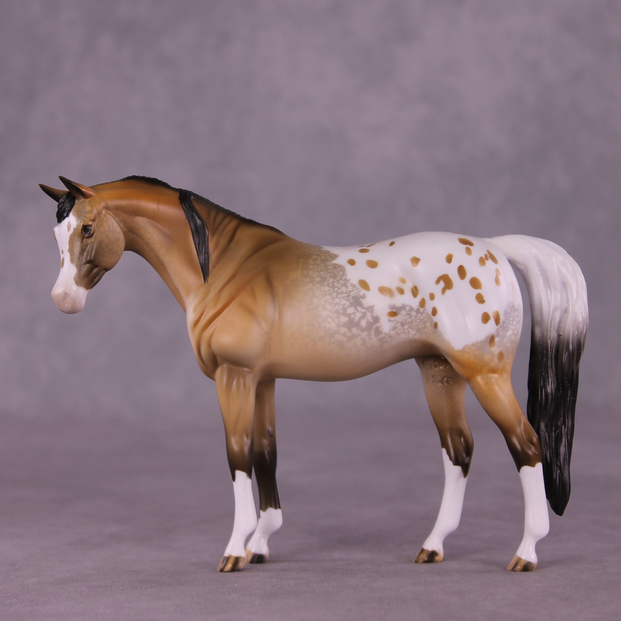 Message In A Bottle OOAK Pebble Arabian by Dawn Quick LHS25