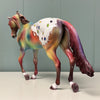 Skittles OOAK Deco Rainbow Appaloosa Thoroughbred By Dawn Quick EQ24