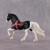 Saaral OOAK Black and White Yak Inspired Deco/Realistic Friesian Chip By Jess Hamill - 2025 The Menagerie Series MS25