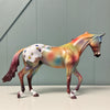 Skittles OOAK Deco Rainbow Appaloosa Thoroughbred By Dawn Quick EQ24