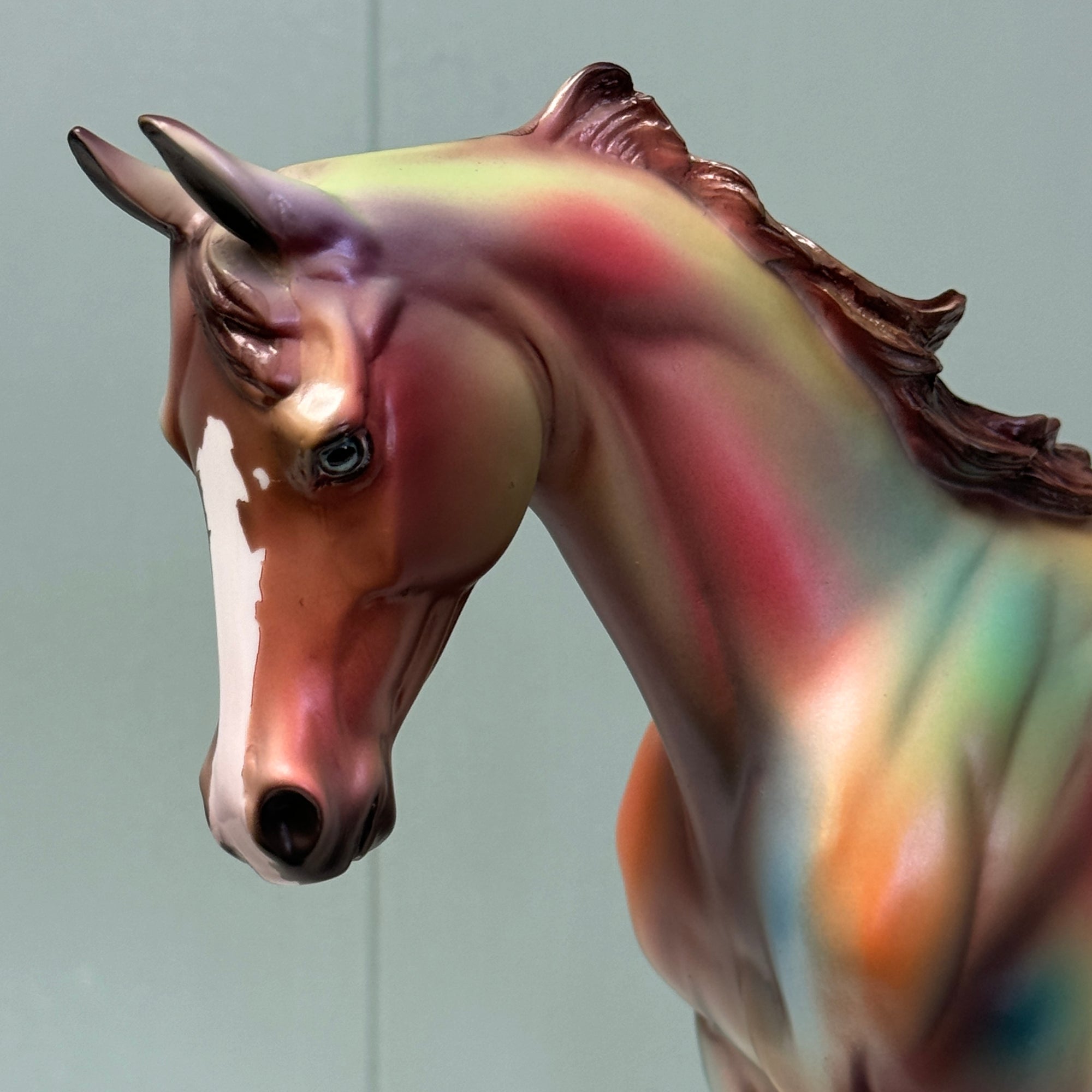 Skittles OOAK Deco Rainbow Appaloosa Thoroughbred By Dawn Quick EQ24