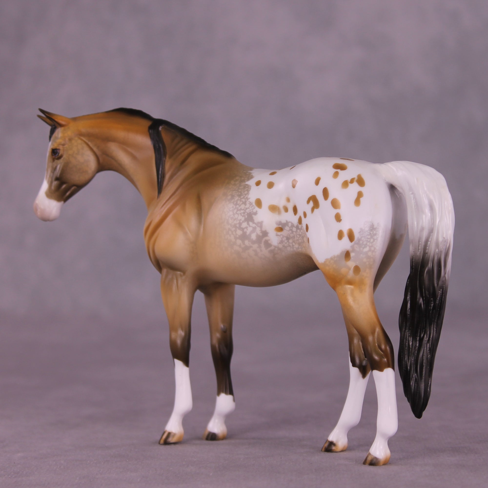 Message In A Bottle OOAK Pebble Arabian by Dawn Quick LHS25