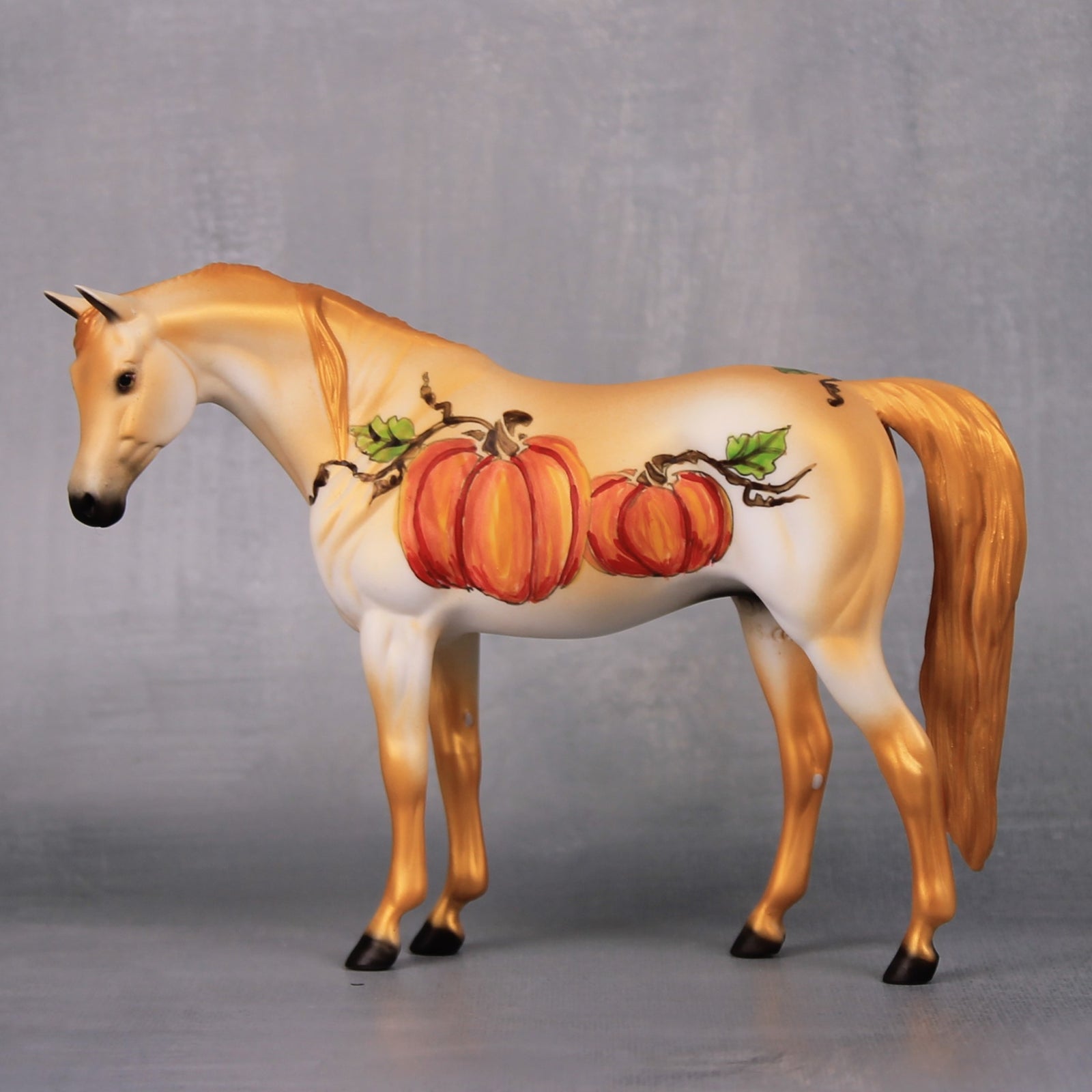 Lucy OOAK Pumpkin Decorator Pebble Arabian By Dawn Quick LHS24