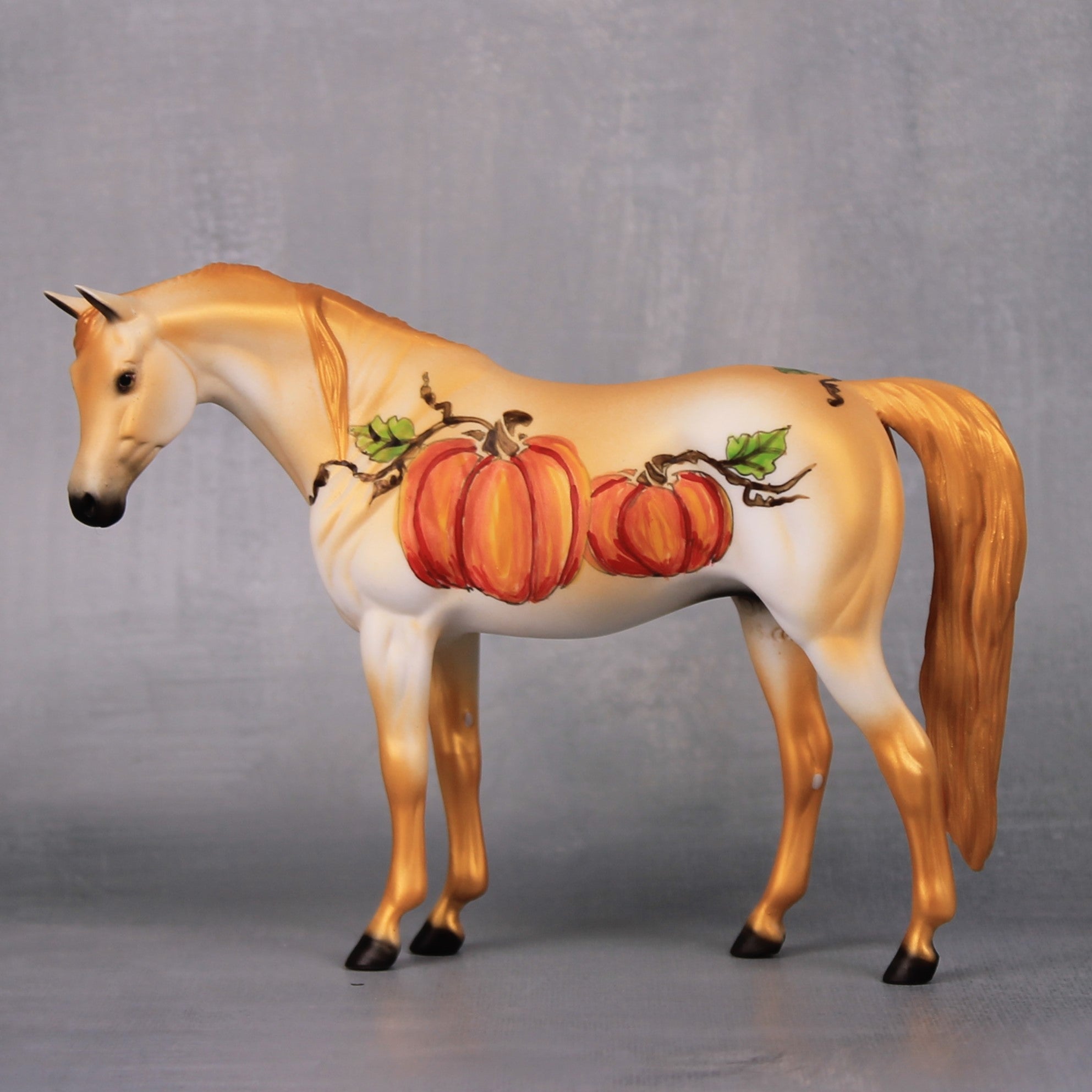 Lucy OOAK Pumpkin Decorator Pebble Arabian By Dawn Quick LHS24