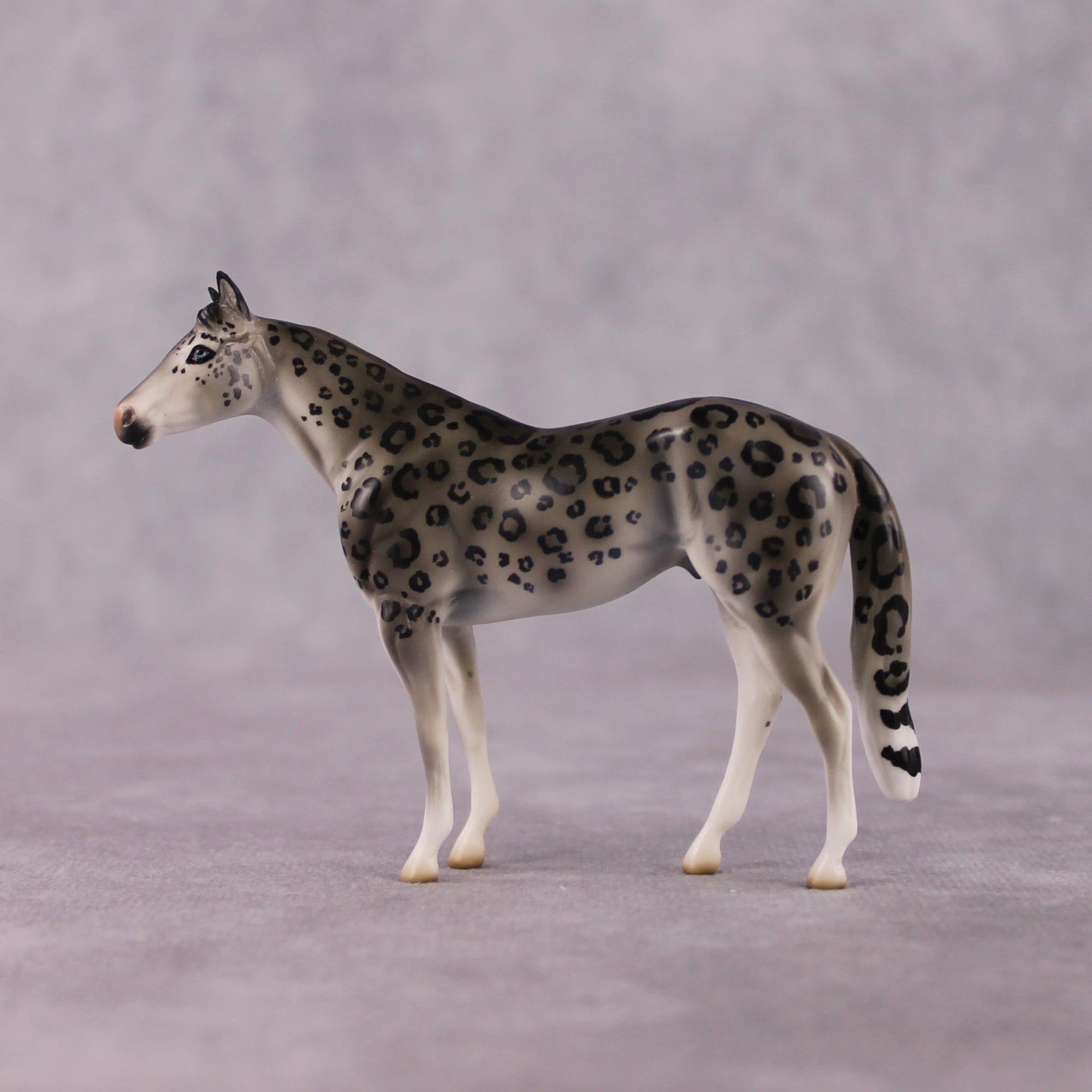 "Himalaya" LE-3 Snow Leopard Inspired Deco Ideal Stock Horse Chip By Jess Hamill Menagerie Series: Central Asia MS25