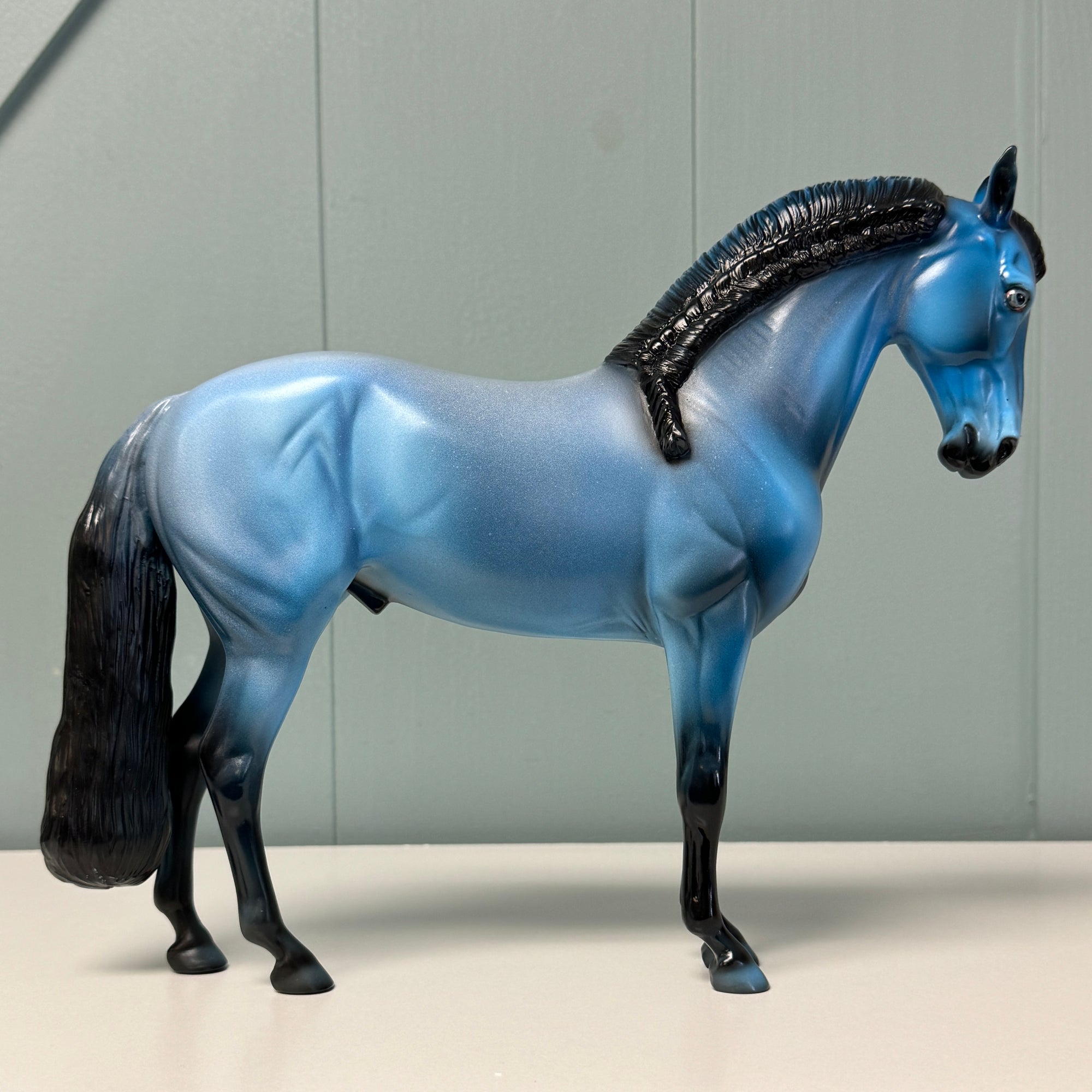 Blucifer OOAK Blue Deco Andalusian By Dawn Quick EQ24