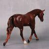 First Snowfall OOAK Chestnut with Etched Birdcatcher Spots Warmblood Pebble By Ashley Palmer LHS24