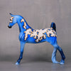 Thorne OOAK Blue with Gold Mapping Pinto Pebble Saddlebred By Dawn Quick LHS24