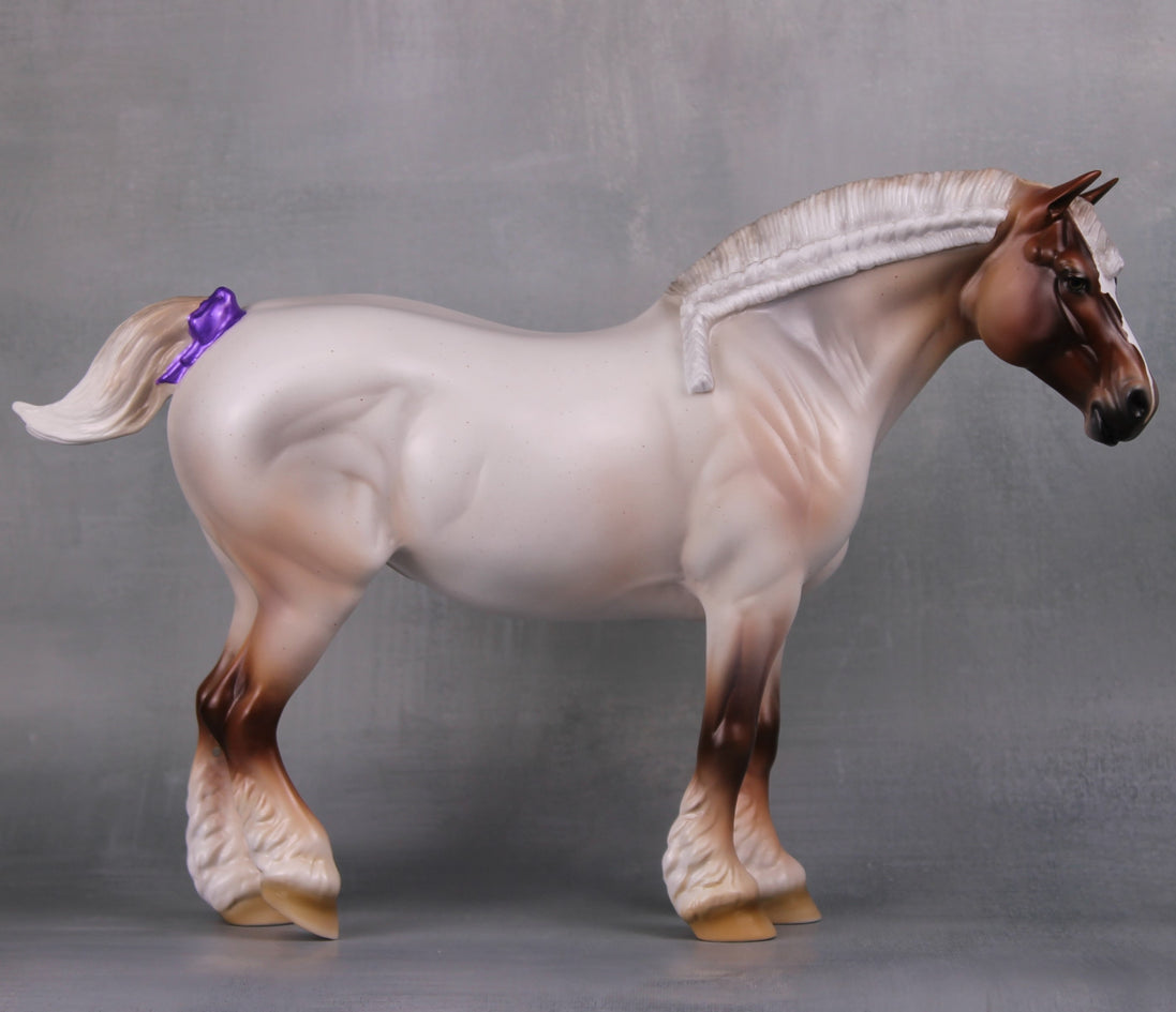 Beauty LE-22 Flaxen Strawberry Roan Custom Heavy Draft Mare Painted By Ashley Palmer Fairy Tale Series - Pre Order - FTL24