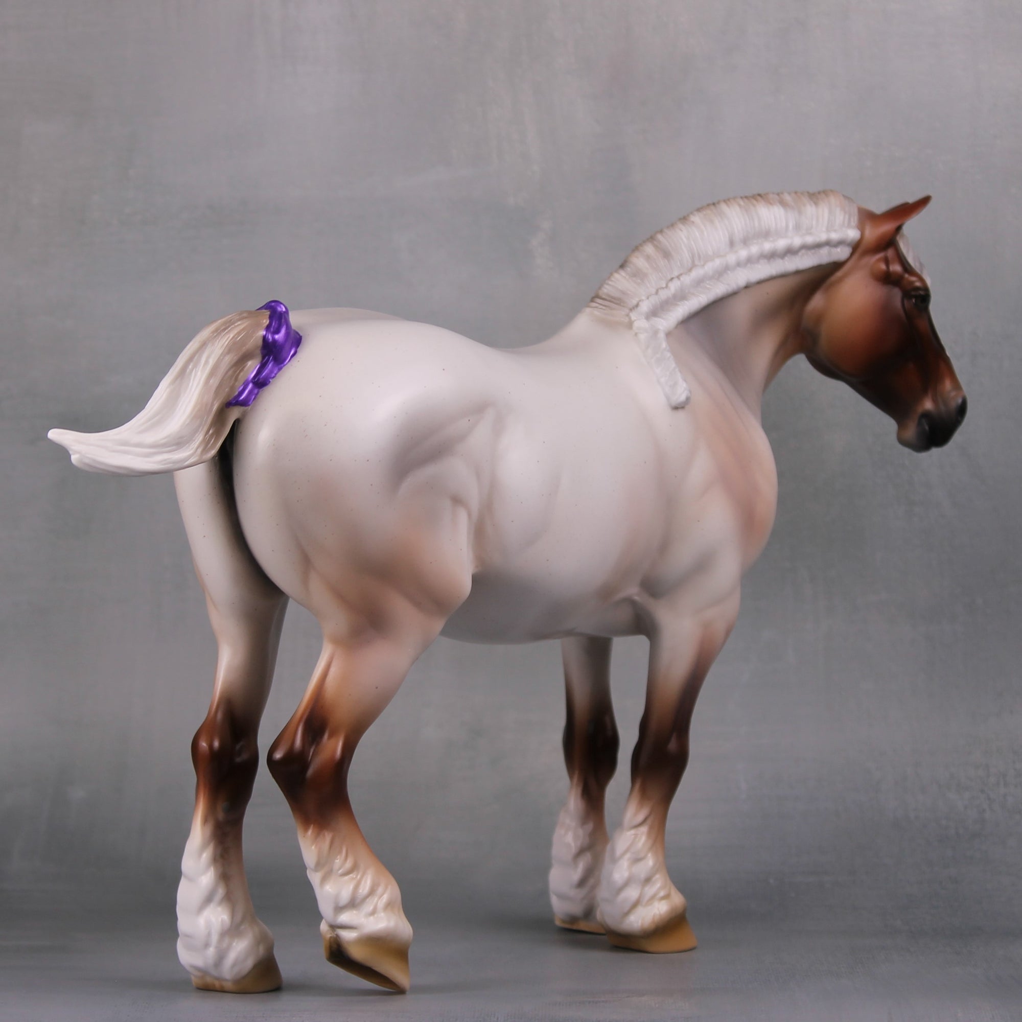 Beauty LE-22 Flaxen Strawberry Roan Custom Heavy Draft Mare Painted By Ashley Palmer Fairy Tale Series - Pre Order - FTL24