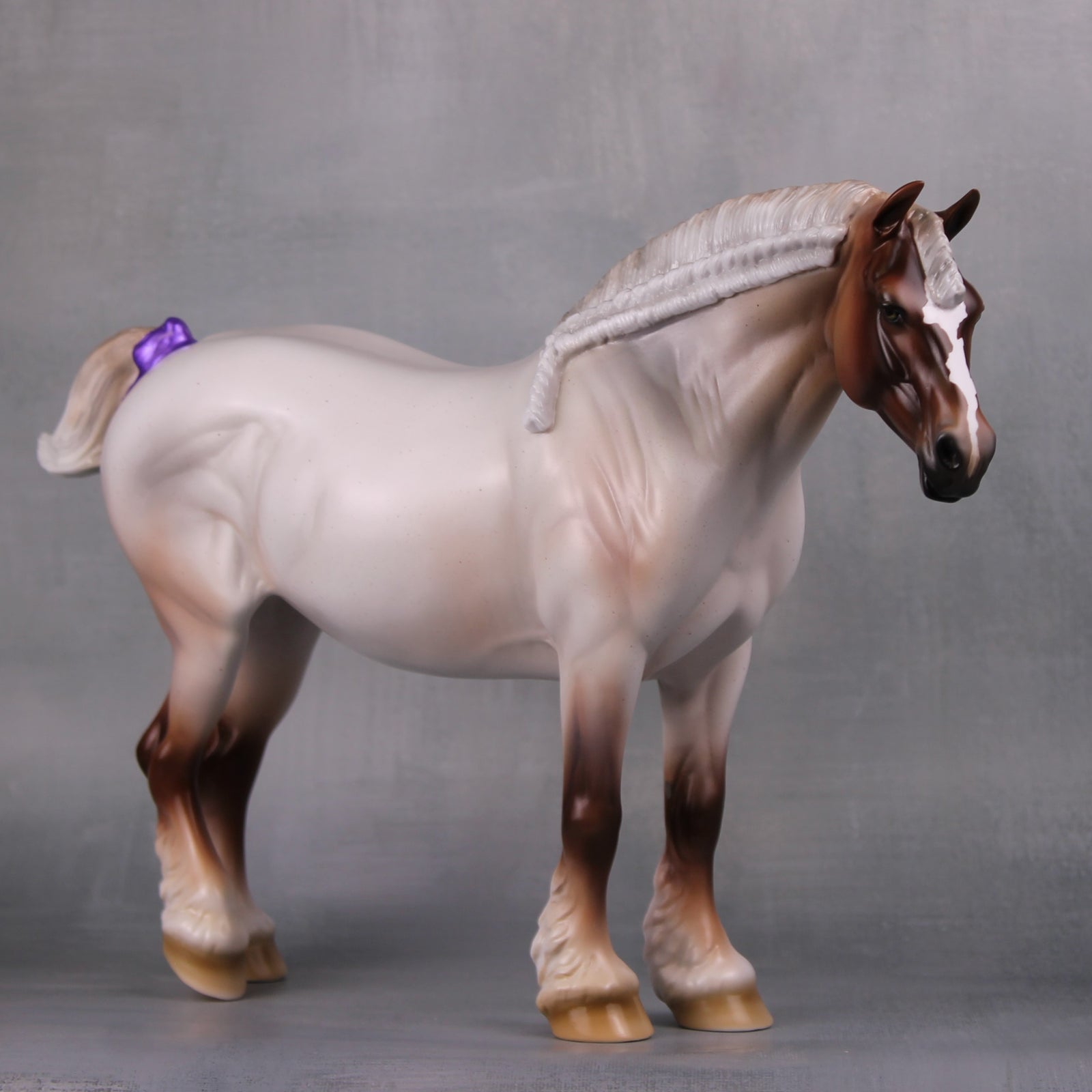 Beauty LE-22 Flaxen Strawberry Roan Custom Heavy Draft Mare Painted By Ashley Palmer Fairy Tale Series - Pre Order - FTL24