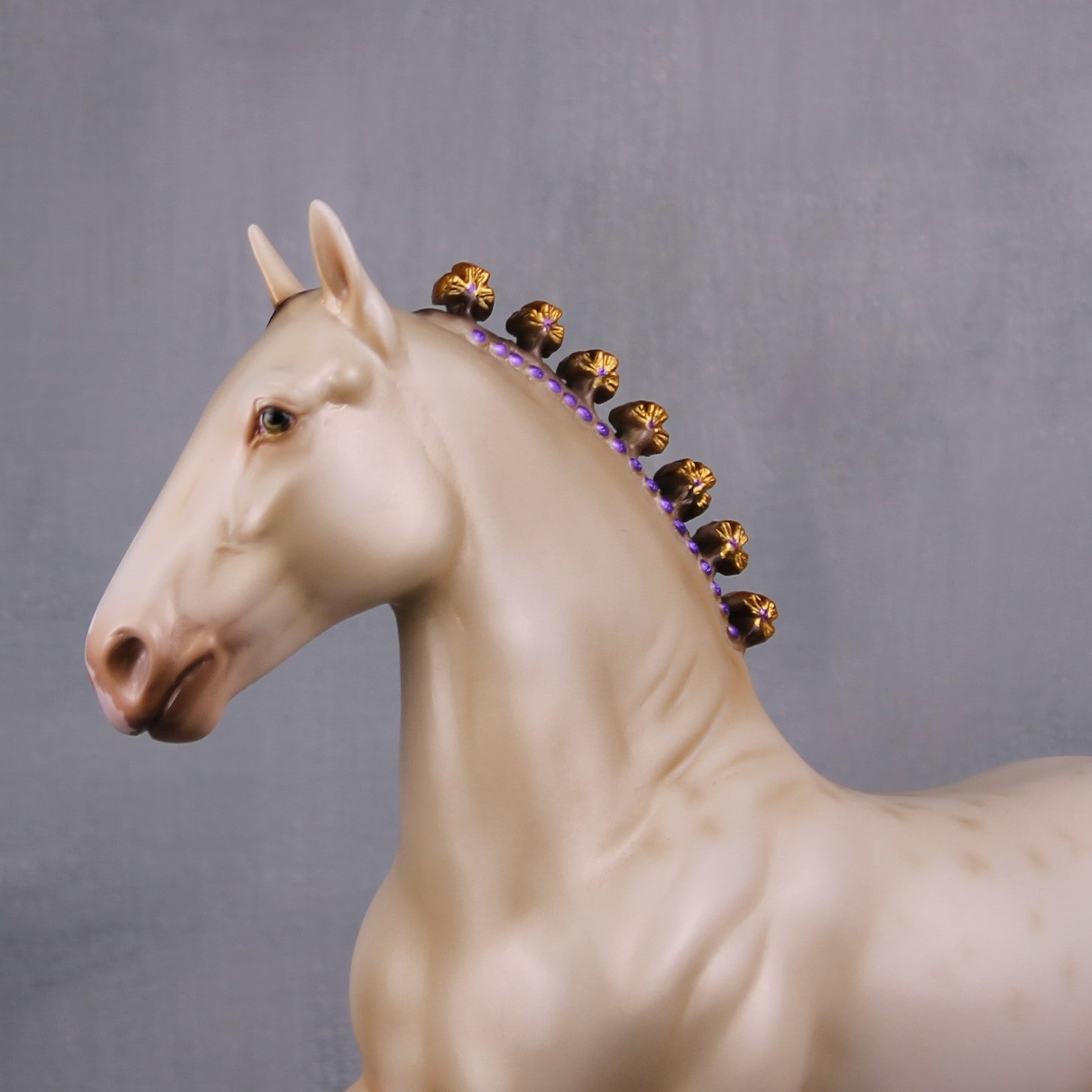 Prince Beast LE-20 Reverse Dappled Amber Champagne Custom Trotting Drafter Painted By Ellen Robbins Fairy Tale Series - Pre Order - FTL24