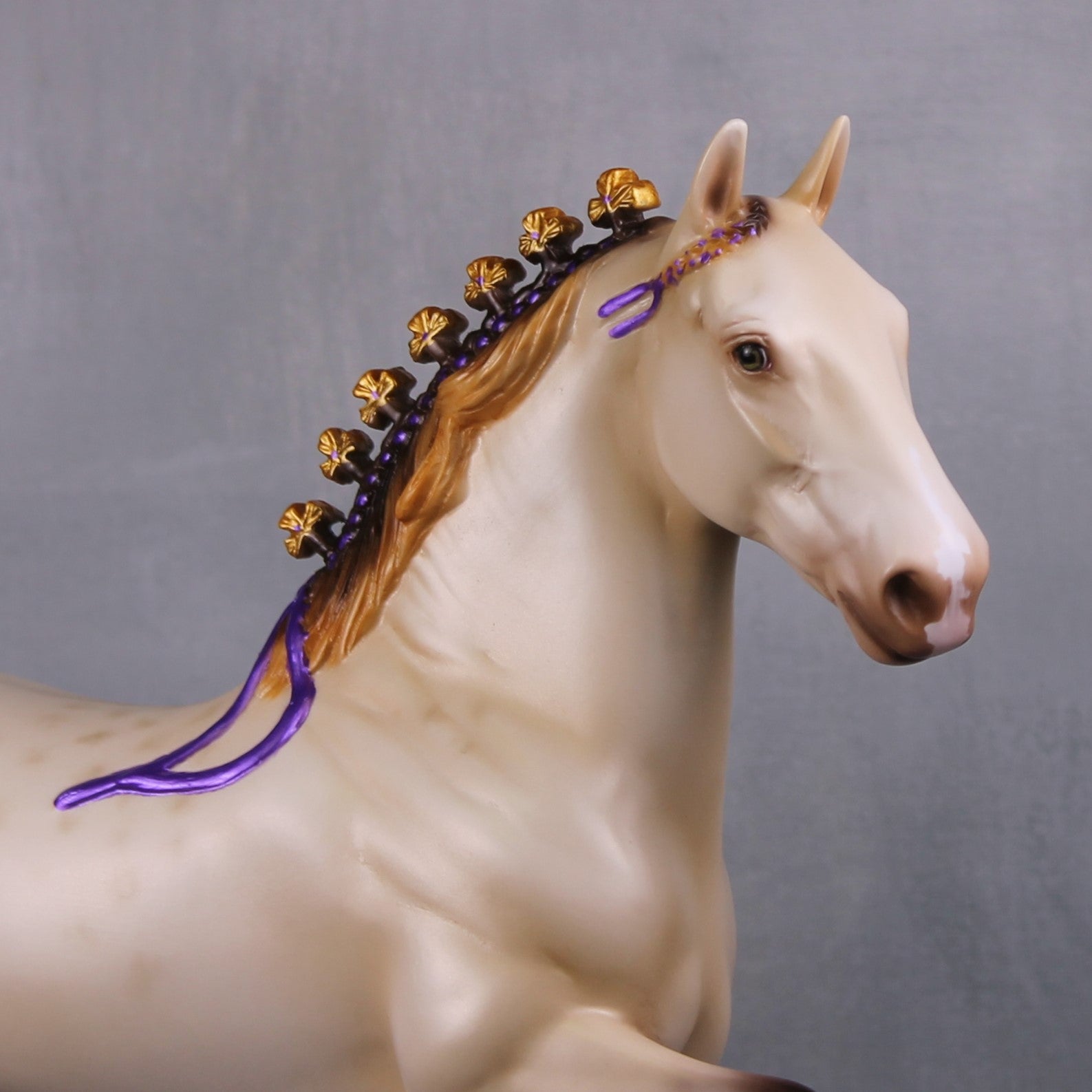 Prince Beast LE-20 Reverse Dappled Amber Champagne Custom Trotting Drafter Painted By Ellen Robbins Fairy Tale Series - Pre Order - FTL24