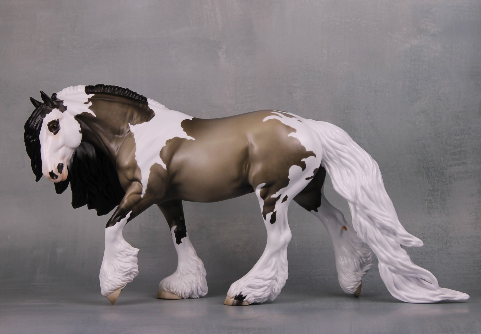 Cthulhu LE-30 Grulla Tobiano Irish Cob Painted By Jess Hamill  Classic Lit Series - Pre Order - CL24