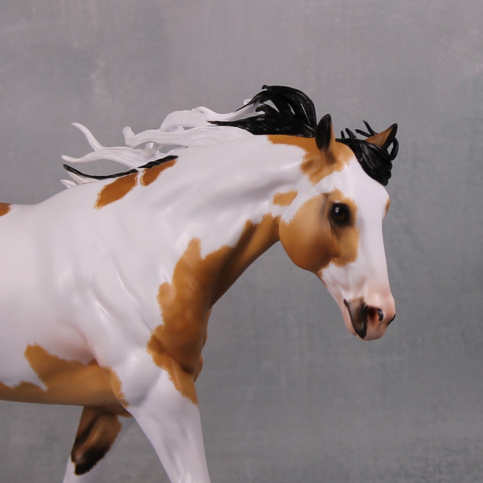 Akeman OOAK Dappled Buckskin Pinto Running Stock Horse By Caroline Boydston - Best Offer 10/1/24