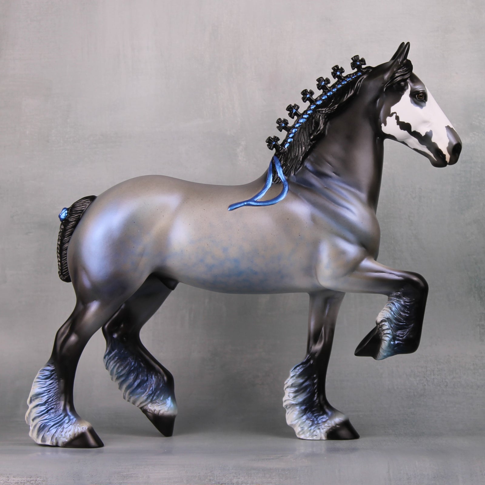 The Ferryman LE 10 Run Skull Blue Roan with Water Reflective Lacing By Ellen Robbins MM24 Run