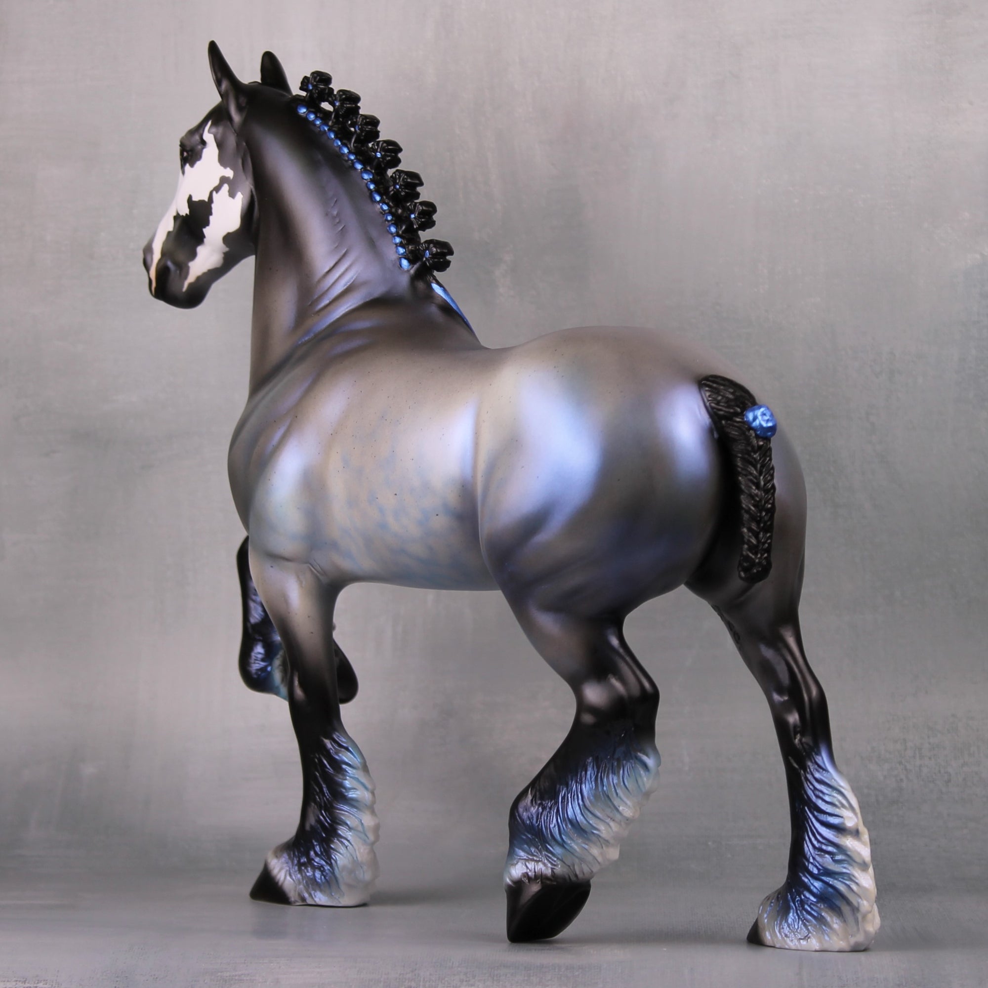 The Ferryman LE 10 Run Skull Blue Roan with Water Reflective Lacing By Ellen Robbins MM24 Run