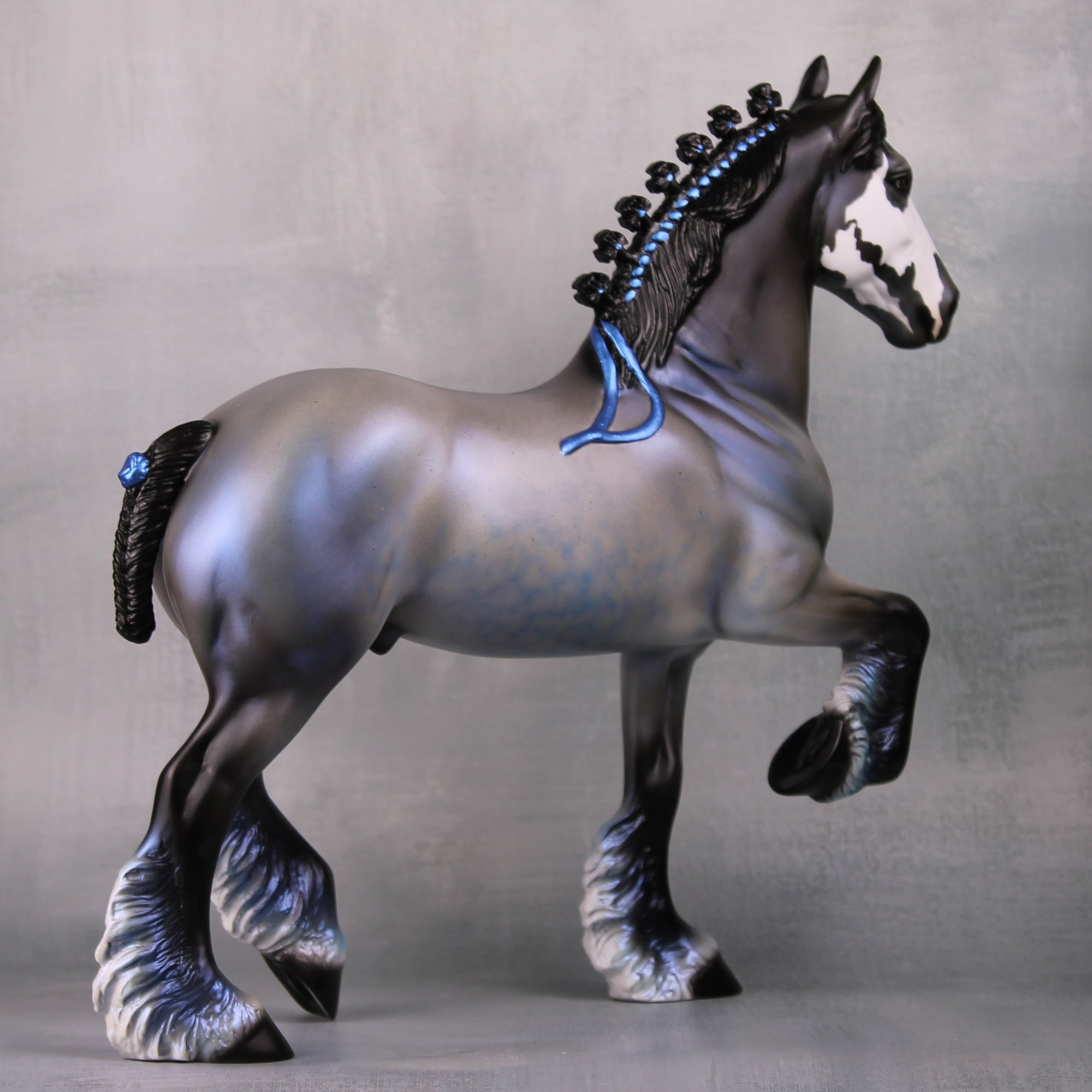 The Ferryman LE 10 Run Skull Blue Roan with Water Reflective Lacing By Ellen Robbins MM24 Run