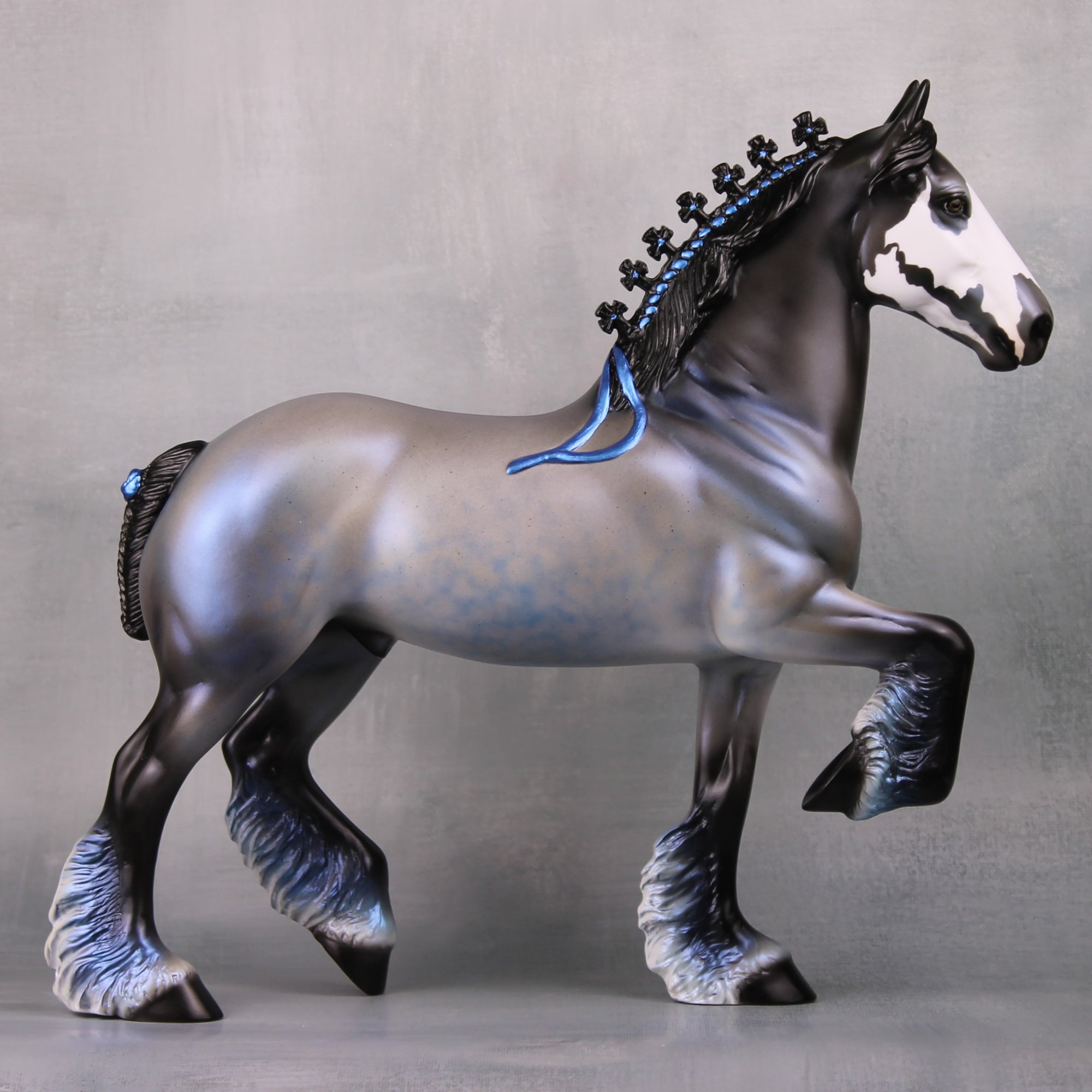 The Ferryman LE 10 Run Skull Blue Roan with Water Reflective Lacing By Ellen Robbins MM24 Run