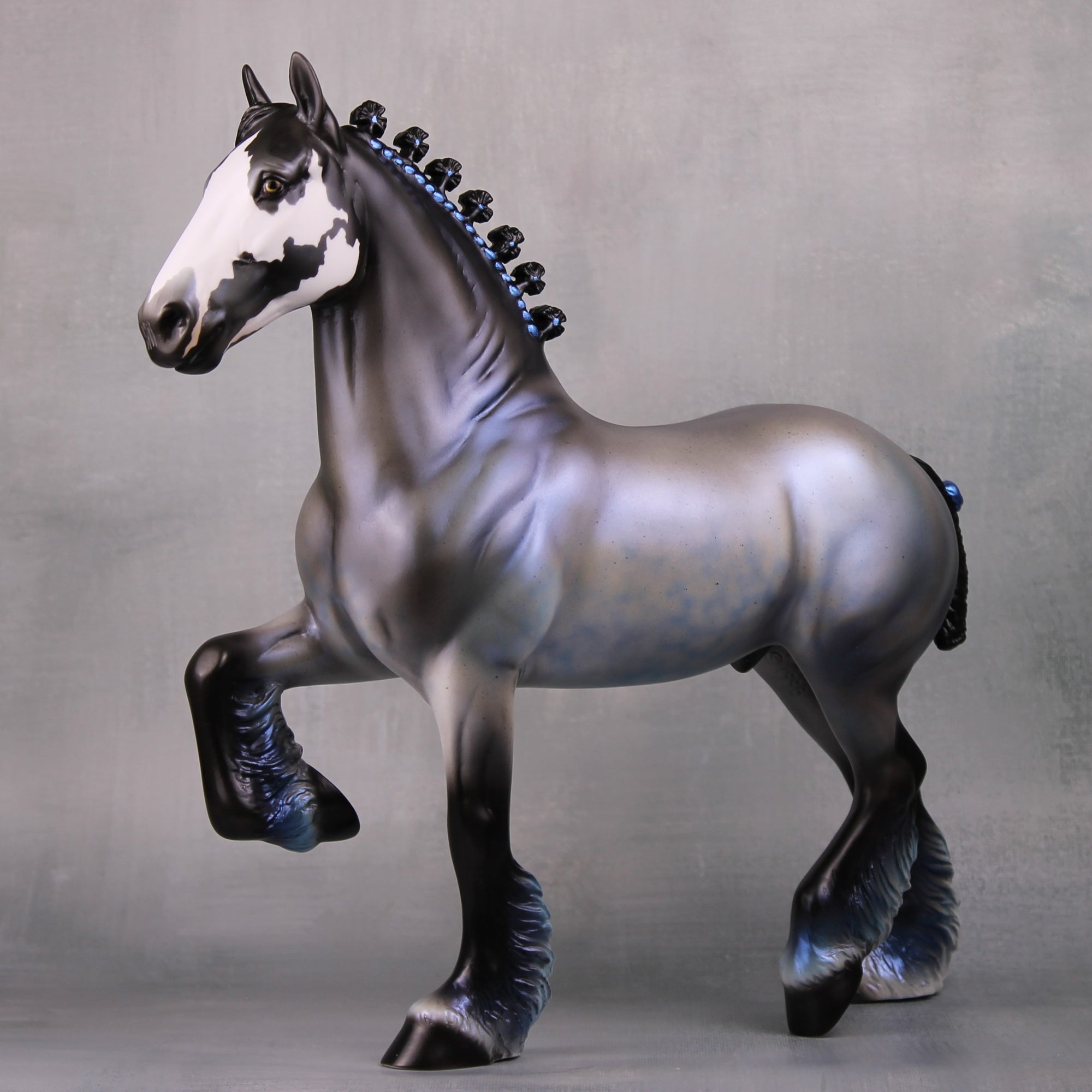 The Ferryman LE 10 Run Skull Blue Roan with Water Reflective Lacing By Ellen Robbins MM24 Run