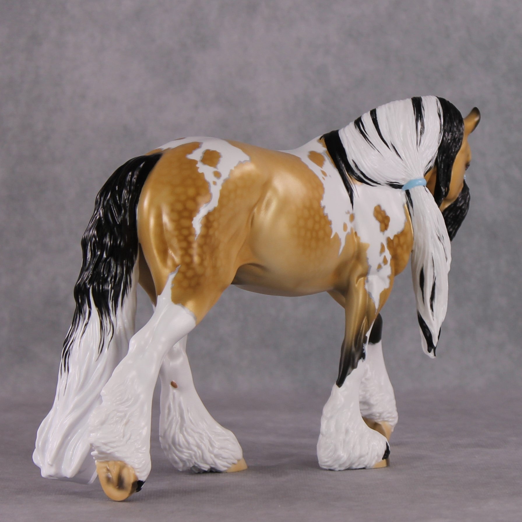 Stone Horses OOAK FCM "Prince Regent" - Dappled Buckskin Tobiano Irish Cob by Ellen Robbins &amp; Mona Best Offer 1/28/2025