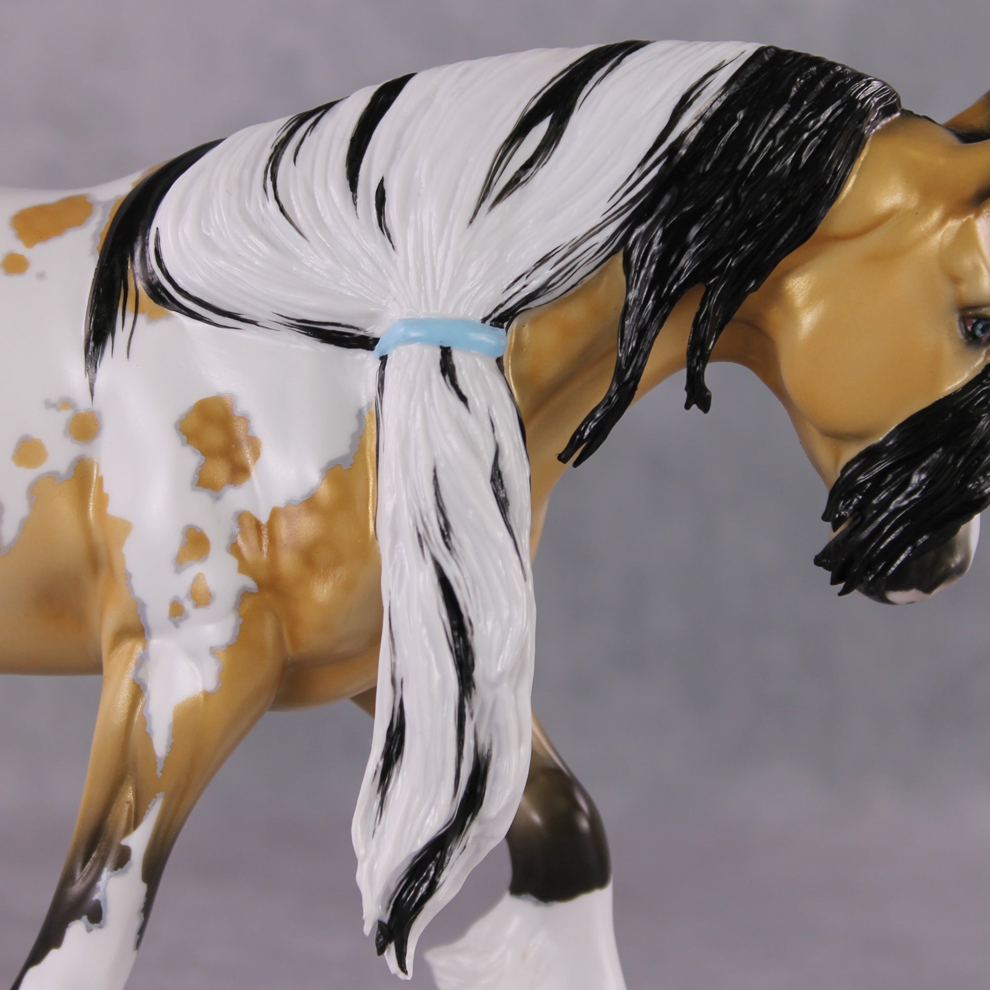 Stone Horses OOAK FCM "Prince Regent" - Dappled Buckskin Tobiano Irish Cob by Ellen Robbins &amp; Mona Best Offer 1/28/2025