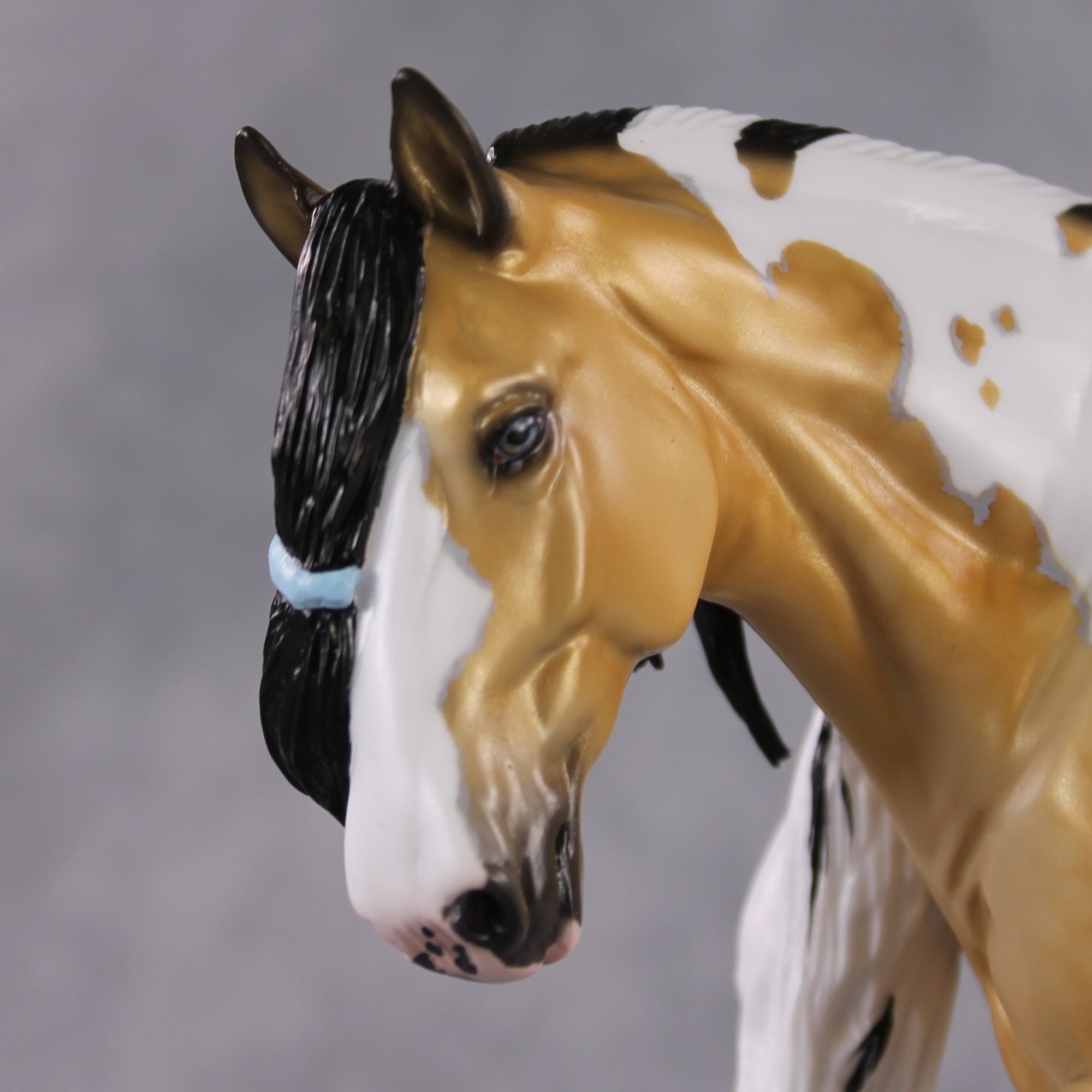 Stone Horses OOAK FCM "Prince Regent" - Dappled Buckskin Tobiano Irish Cob by Ellen Robbins &amp; Mona Best Offer 1/28/2025