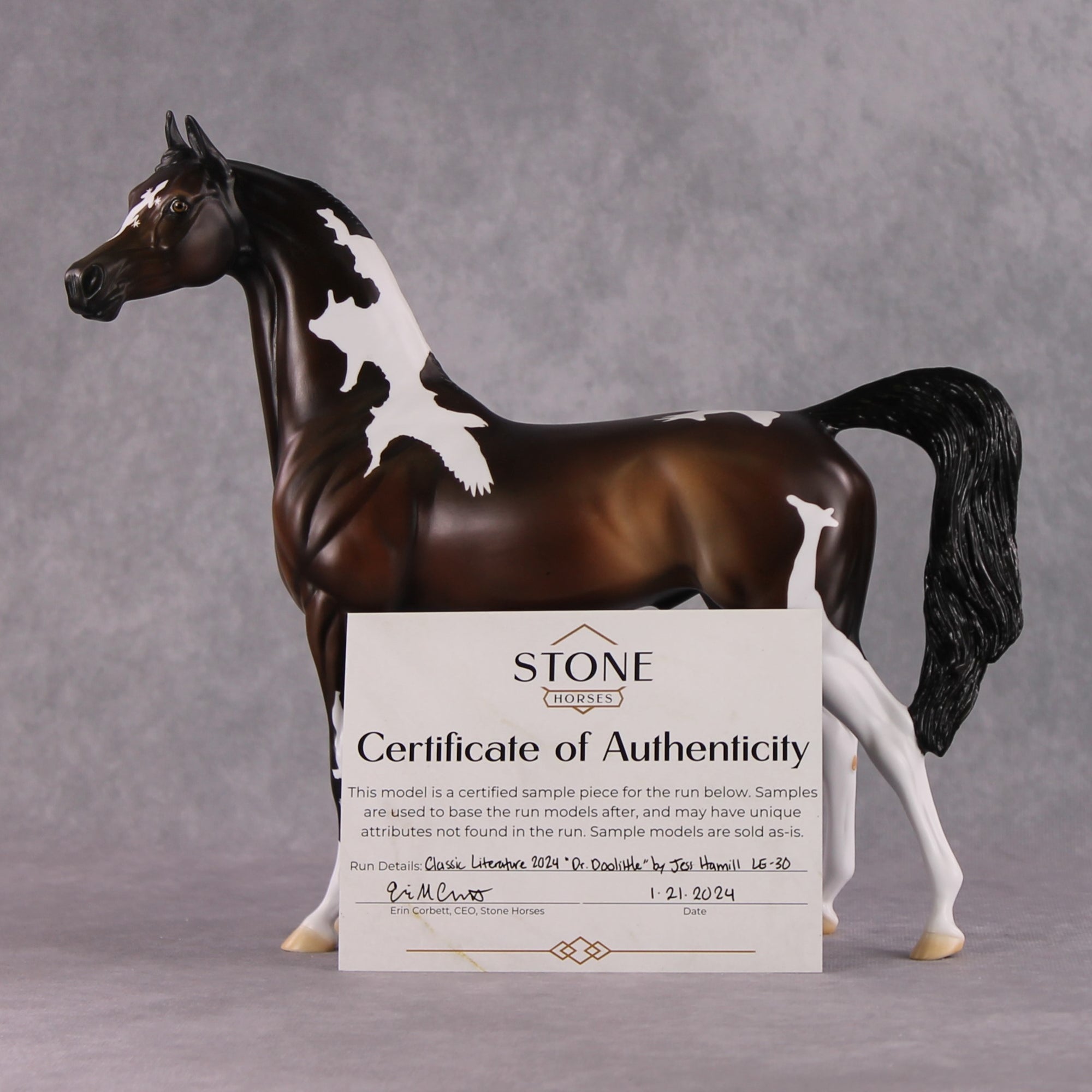 Stone Horses SAMPLE "Dr. Doolittle" 2024 Classic Literature Arabian Stallion by Jess Hamill