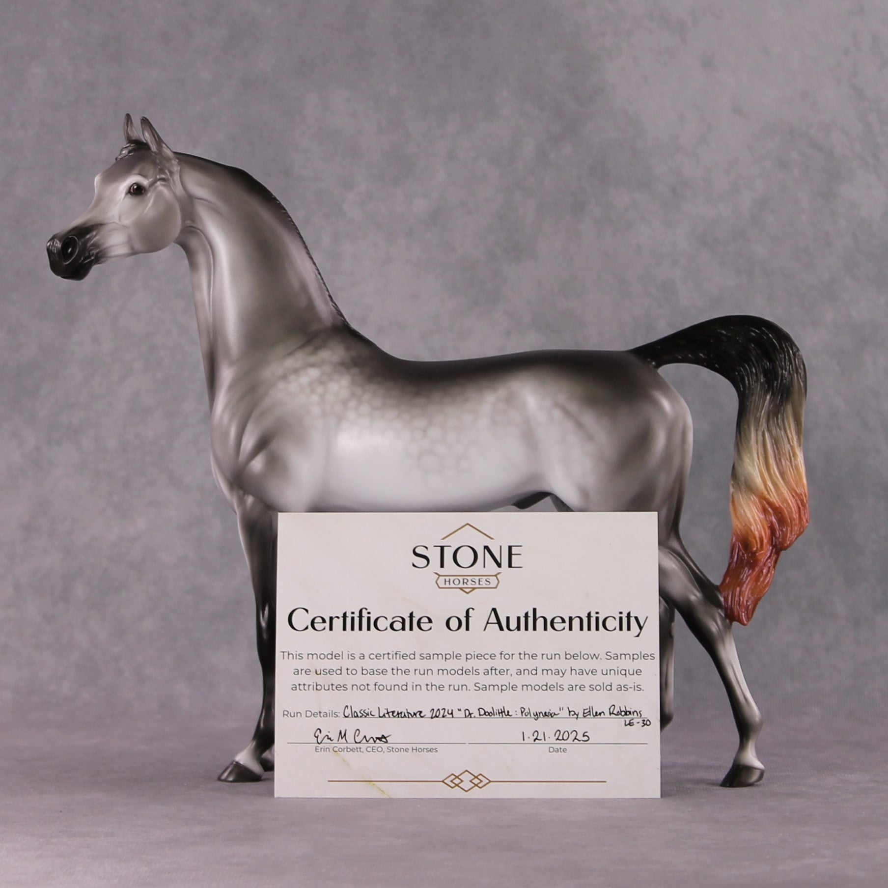 Stone Horses SAMPLE "Dr. Doolittle: Polynesia" 2024 Classic Literature Arabian Stallion by Ellen Robbins