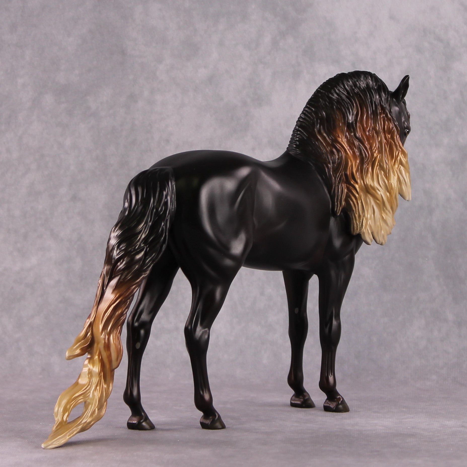 &quot;Balefire&quot; SAMPLE Custom Shaded Liver Chestnut Andalusian By Jess Hamill