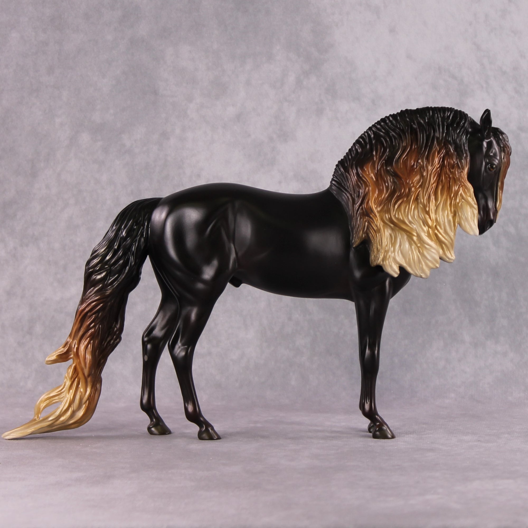 &quot;Balefire&quot; SAMPLE Custom Shaded Liver Chestnut Andalusian By Jess Hamill