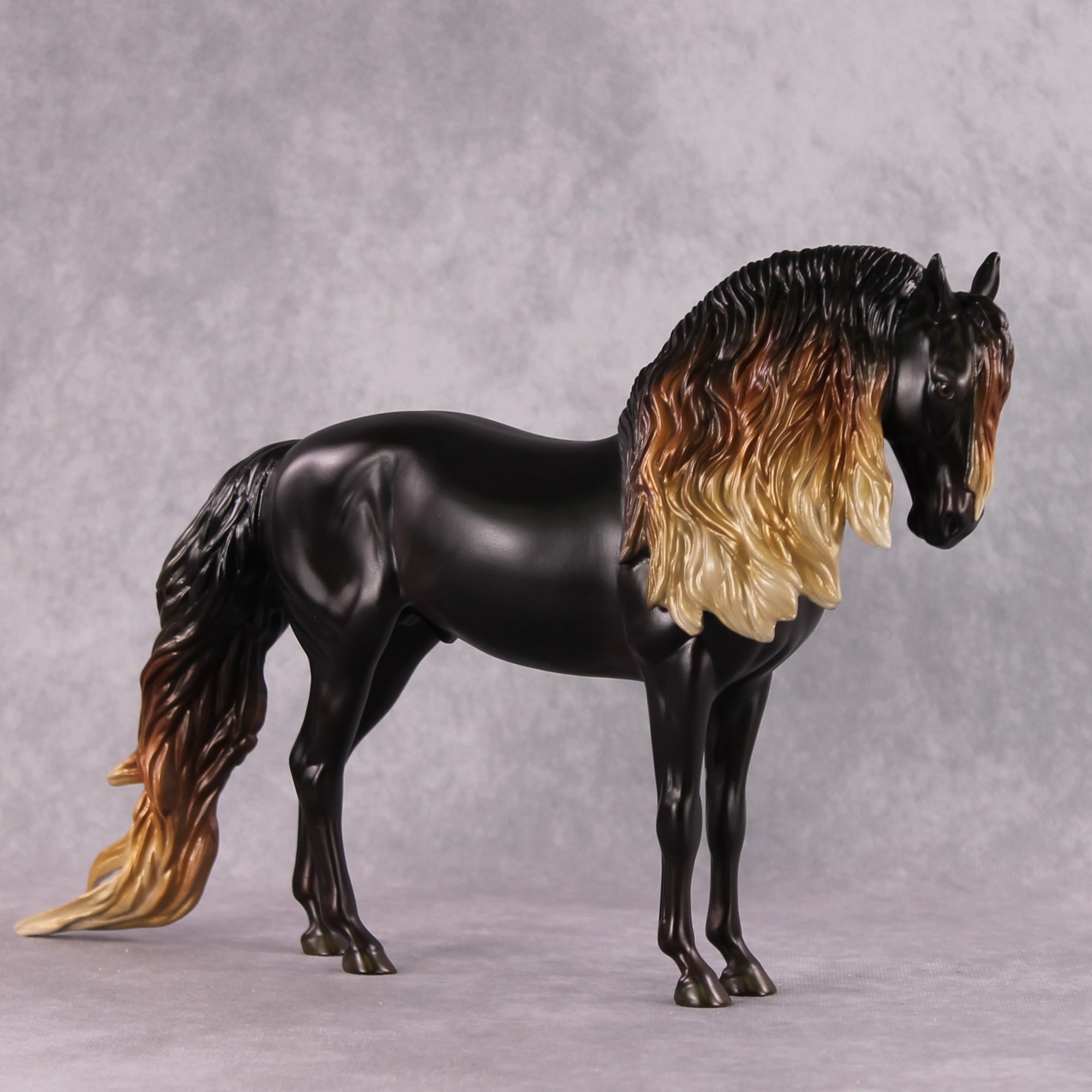 &quot;Balefire&quot; SAMPLE Custom Shaded Liver Chestnut Andalusian By Jess Hamill