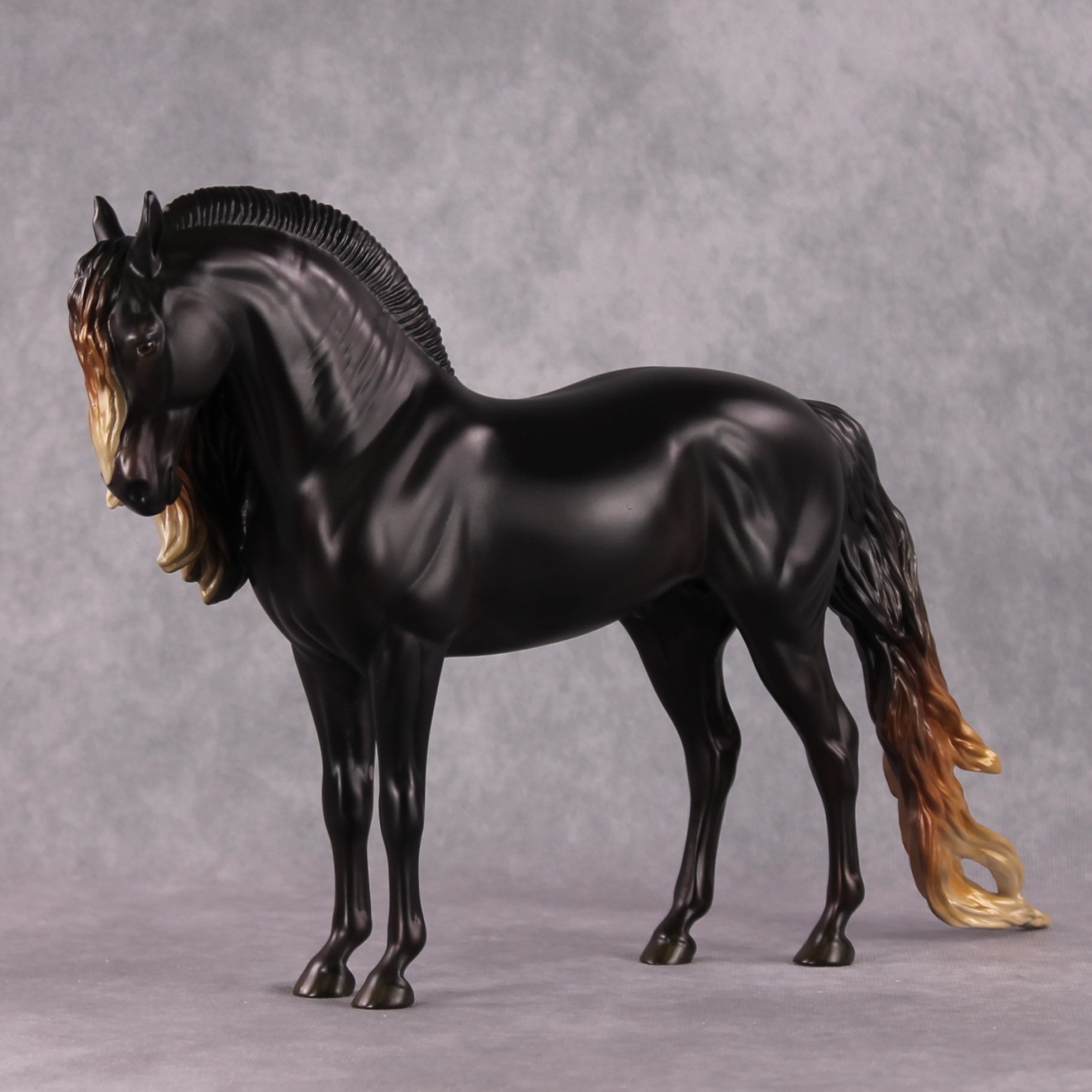 &quot;Balefire&quot; SAMPLE Custom Shaded Liver Chestnut Andalusian By Jess Hamill