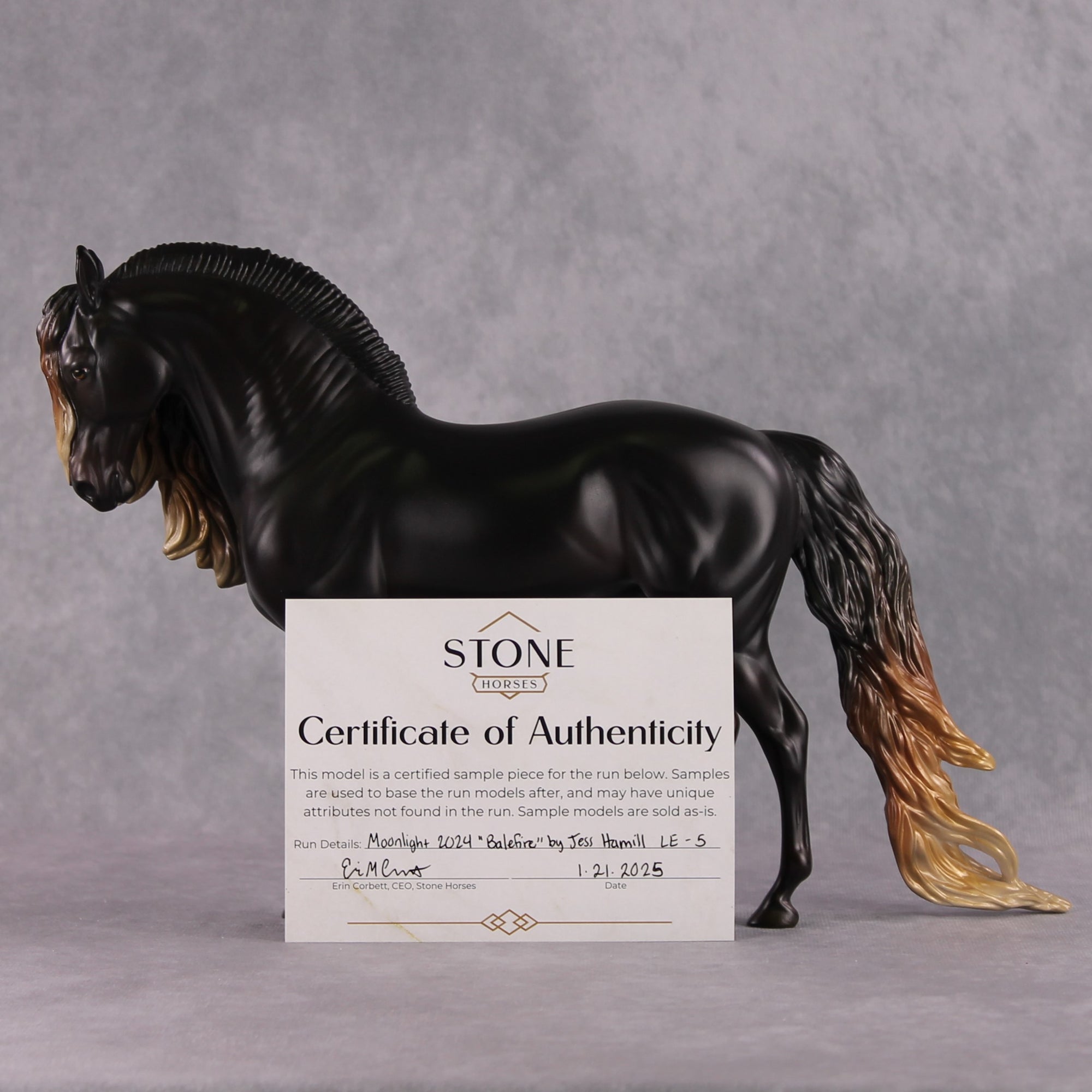 &quot;Balefire&quot; SAMPLE Custom Shaded Liver Chestnut Andalusian By Jess Hamill