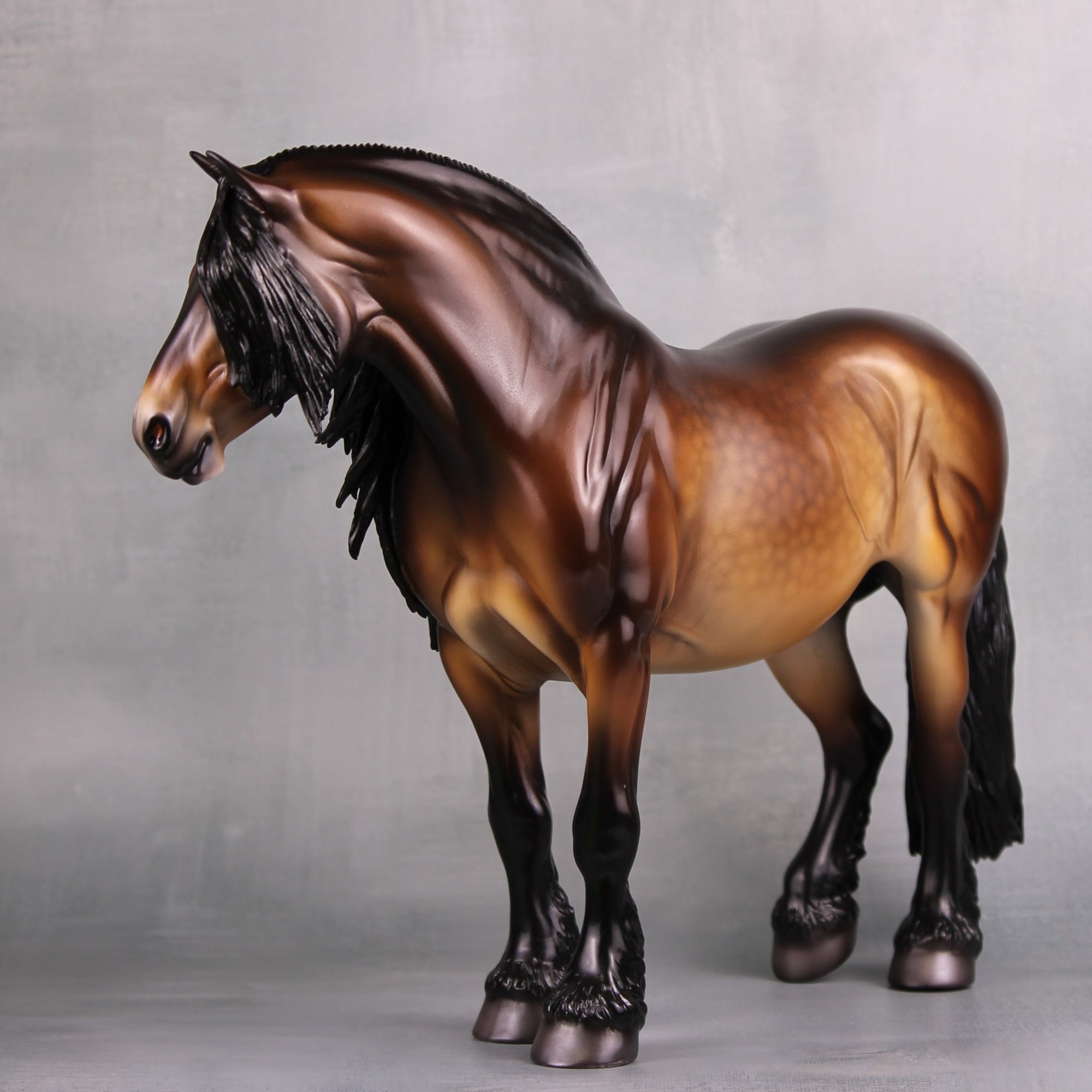 Isca OOAK Dappled Dark Bay Custom Heavy Draft Mare By Caroline Boydston - Best Offer 10/8/24