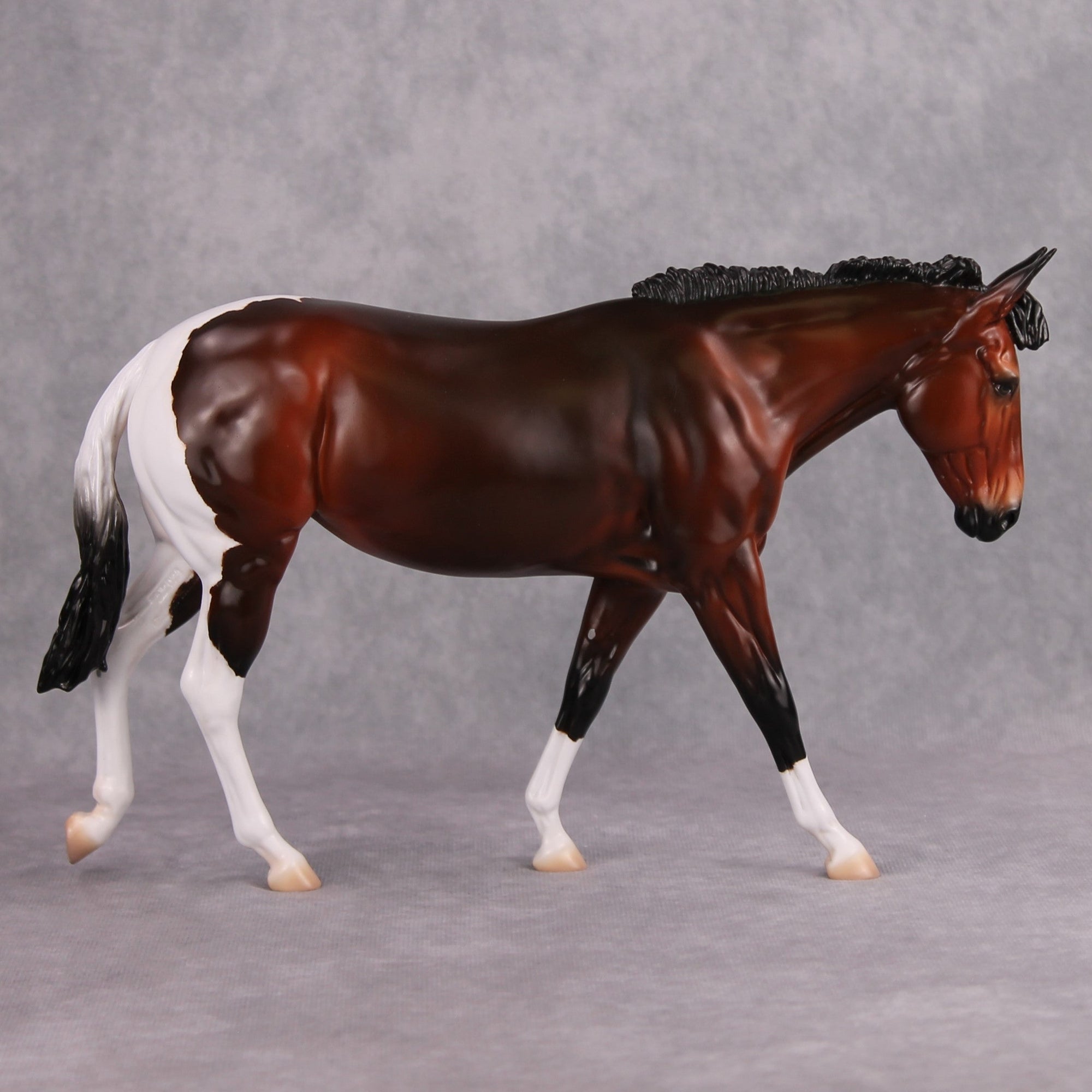 PREVIEW LISTING ONLY Cozy Cocoa OOAK Bay Tobiano Mule By Visiting Artist Kirsten Wellman By MM24