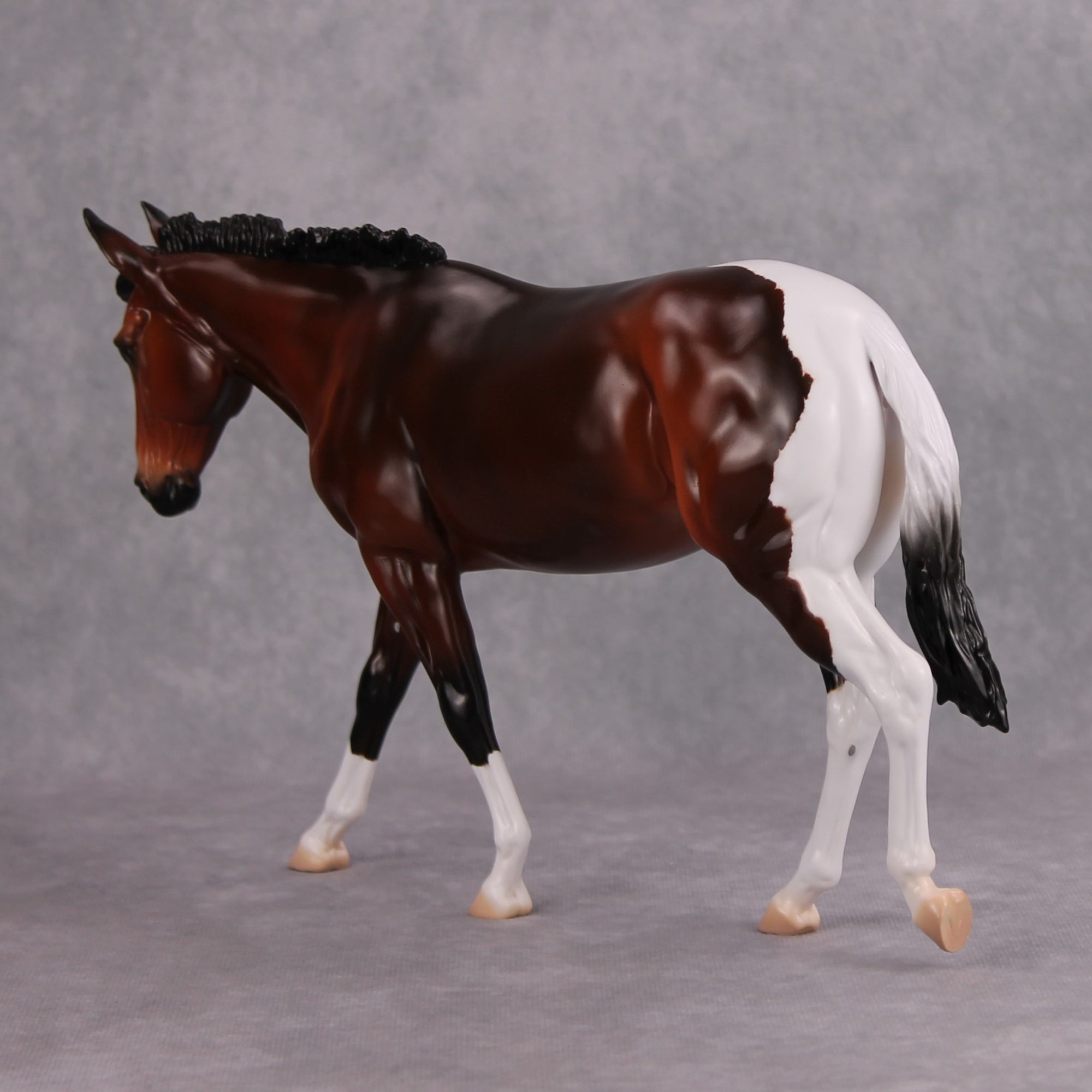 Cozy Cocoa OOAK Bay Tobiano Mule By Visiting Artist Kirsten Wellman By MM24