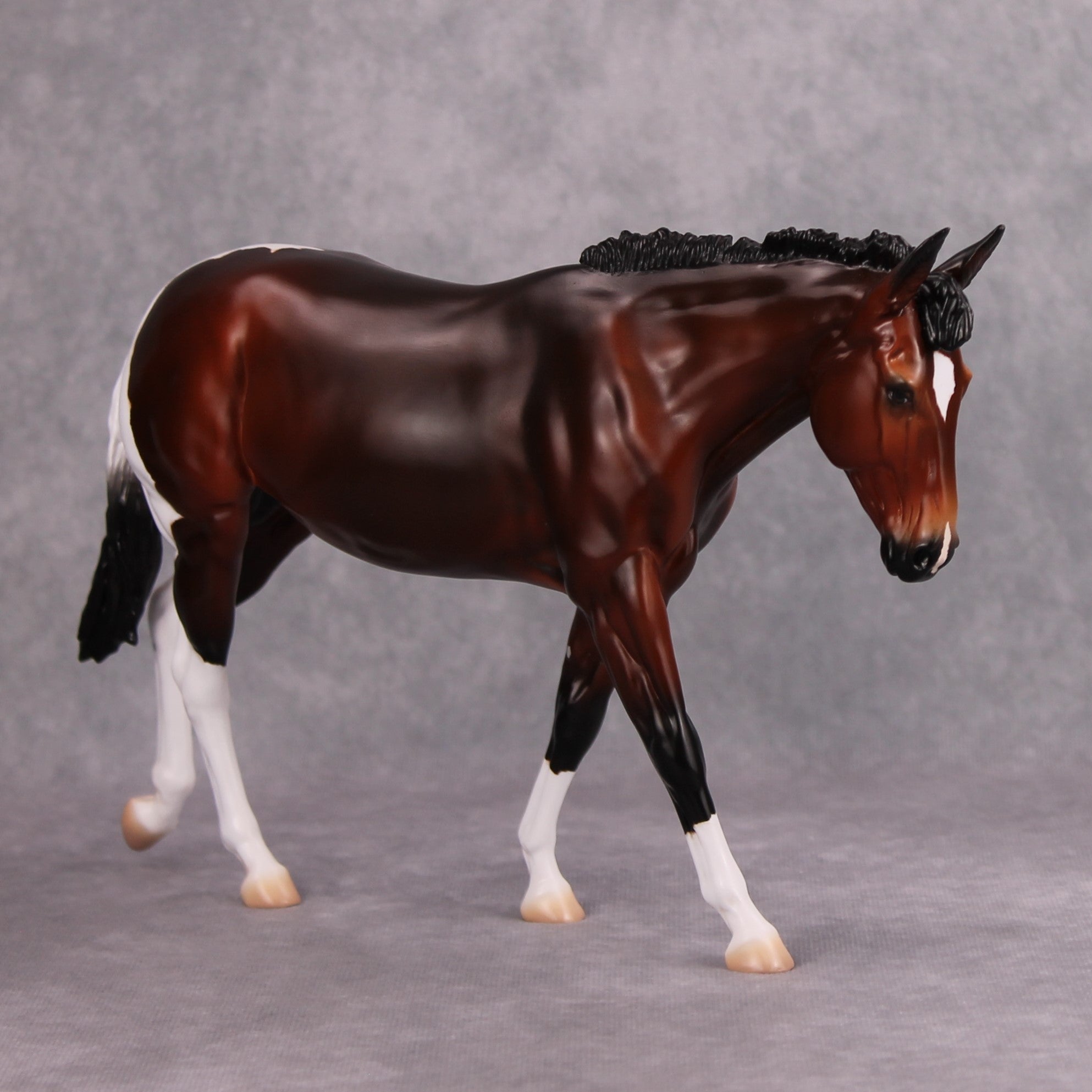 Cozy Cocoa OOAK Bay Tobiano Mule By Visiting Artist Kirsten Wellman By MM24