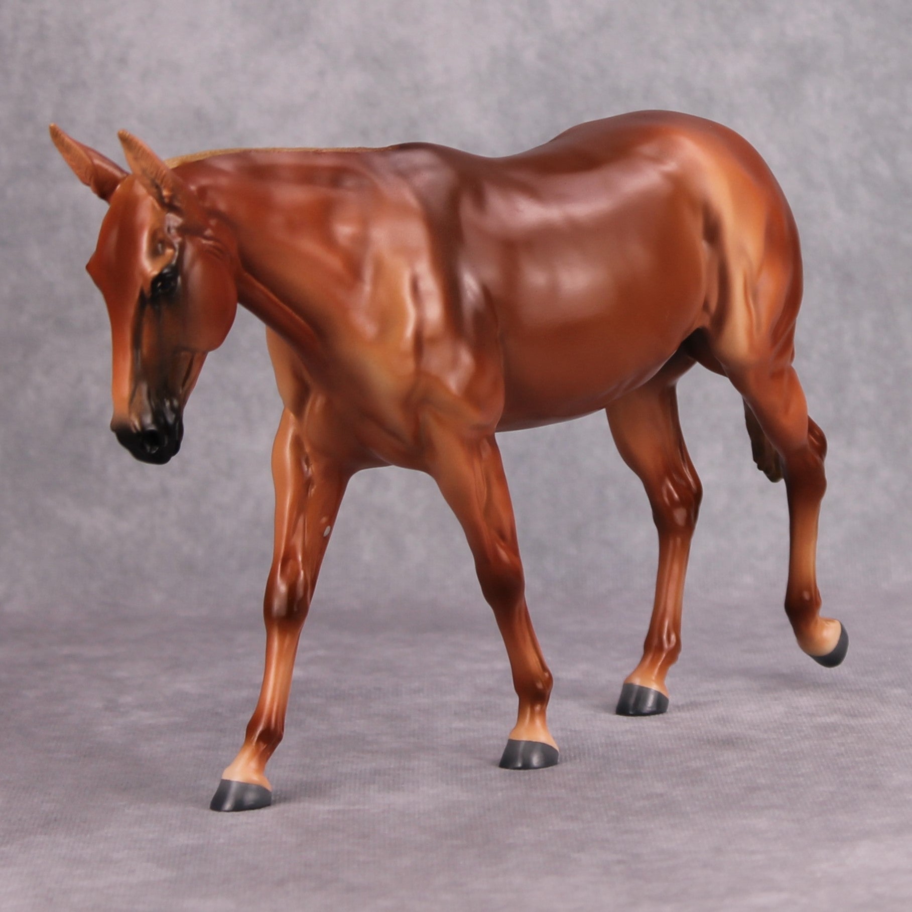 Pumpkin Spice OOAK Flaxen Chestnut Mule By Visiting Artist Kirsten Wellman MM24