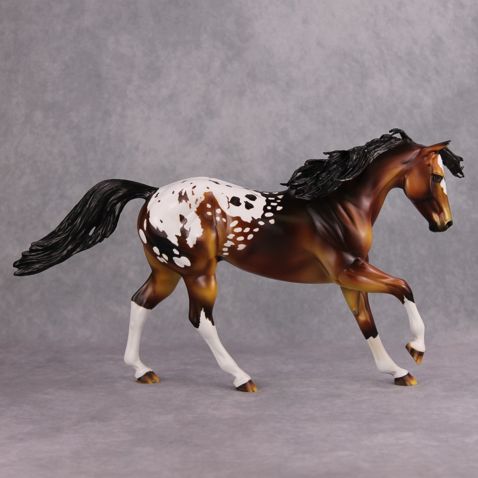 Never Say Die OOAK Bay Skull Deco Foundation Quarter Horse By Dawn Quick MM24