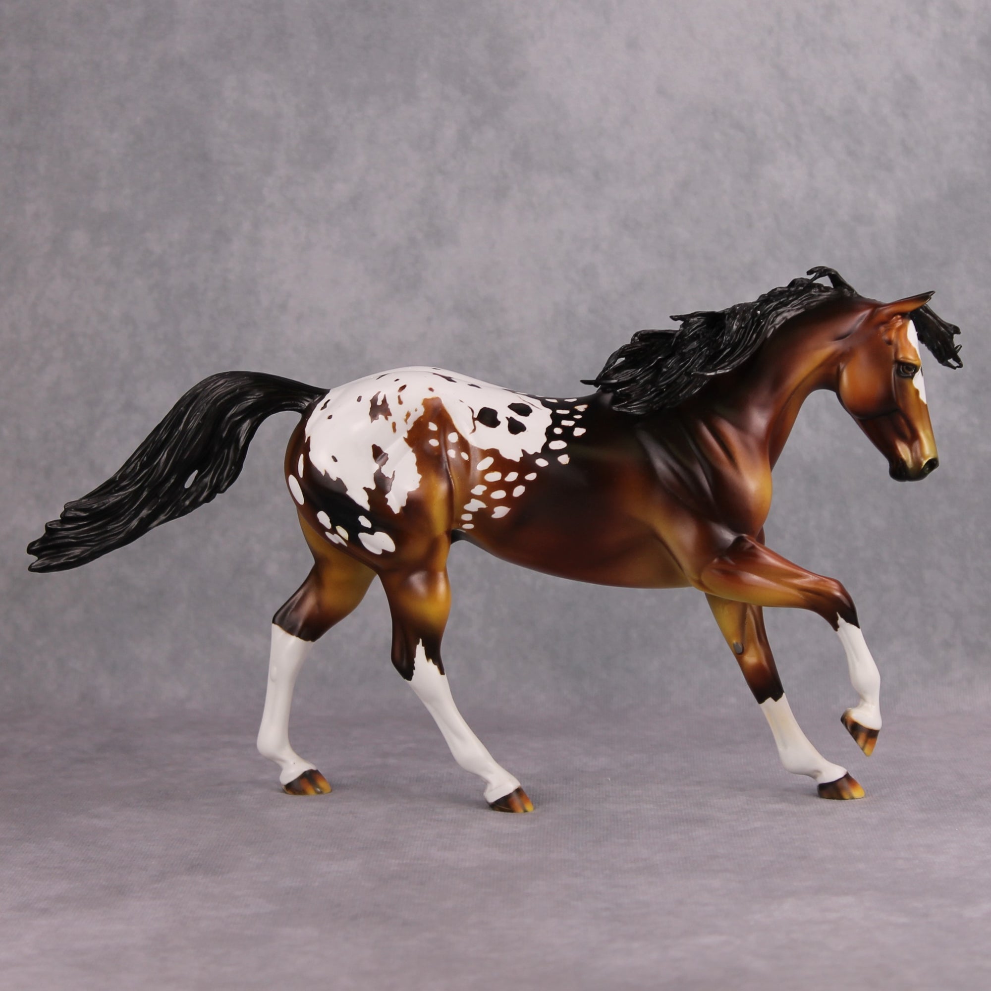 Never Say Die OOAK Bay Skull Deco Foundation Quarter Horse By Dawn Quick MM24