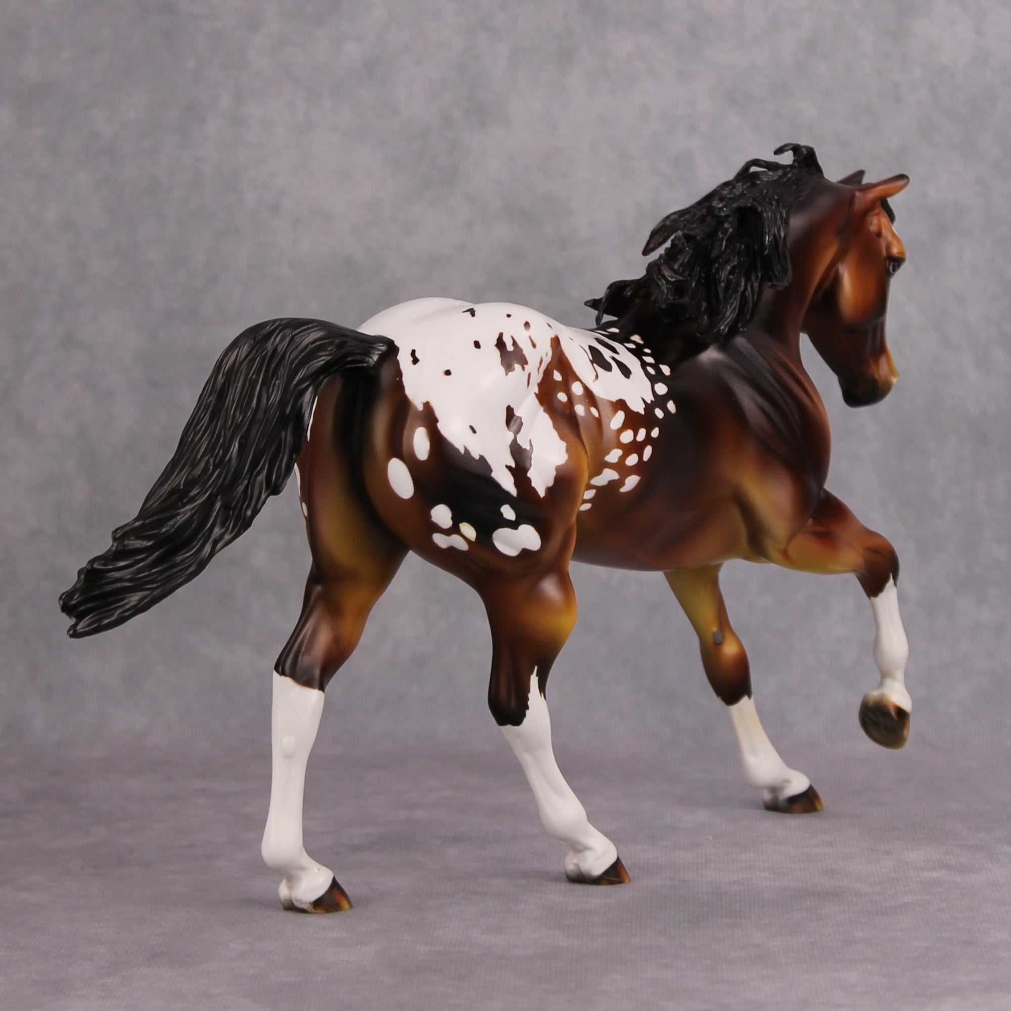 Never Say Die OOAK Bay Skull Deco Foundation Quarter Horse By Dawn Quick MM24