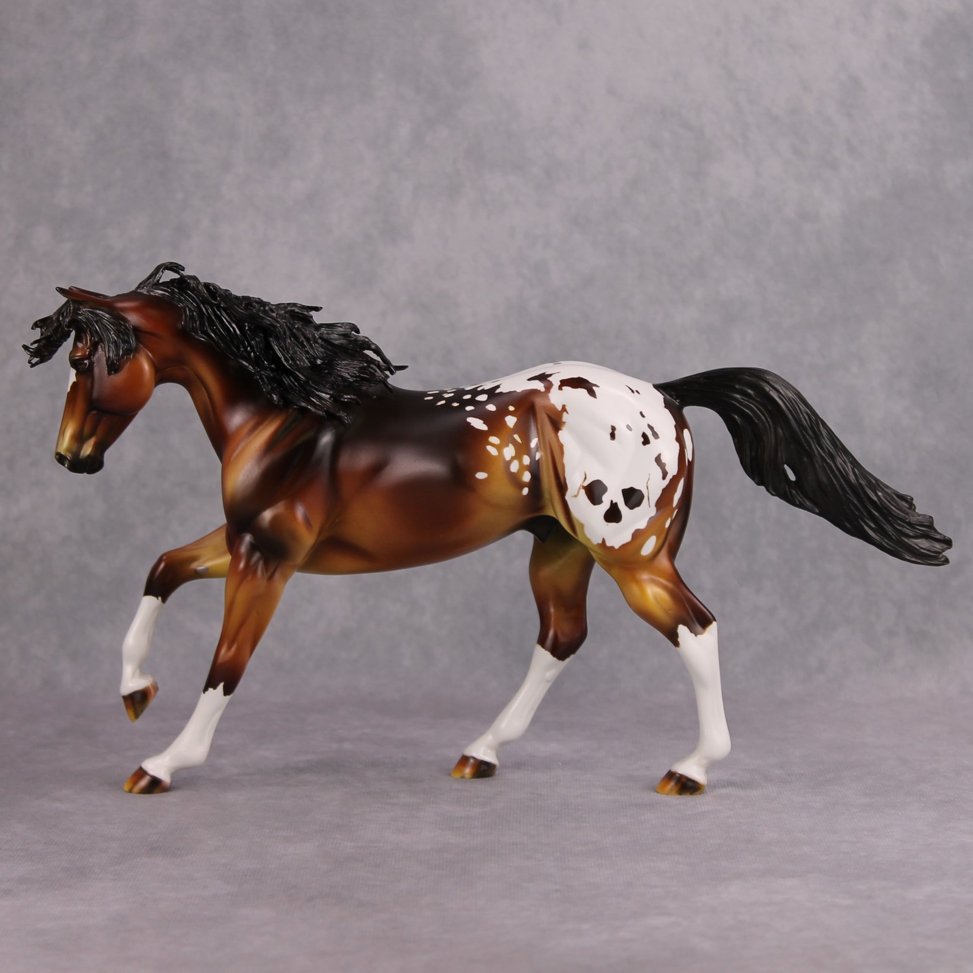 Never Say Die OOAK Bay Skull Deco Foundation Quarter Horse By Dawn Quick MM24