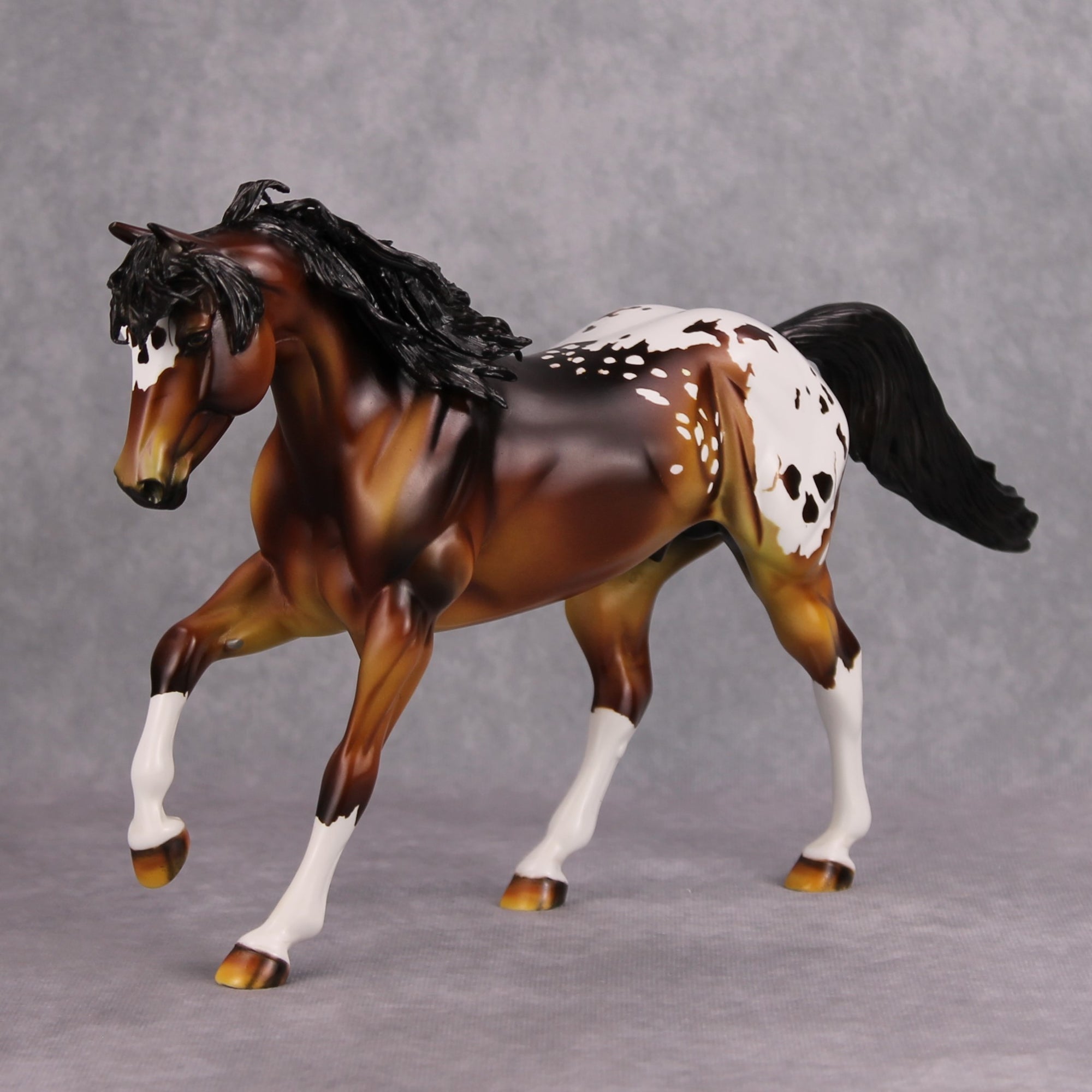 Never Say Die OOAK Bay Skull Deco Foundation Quarter Horse By Dawn Quick MM24