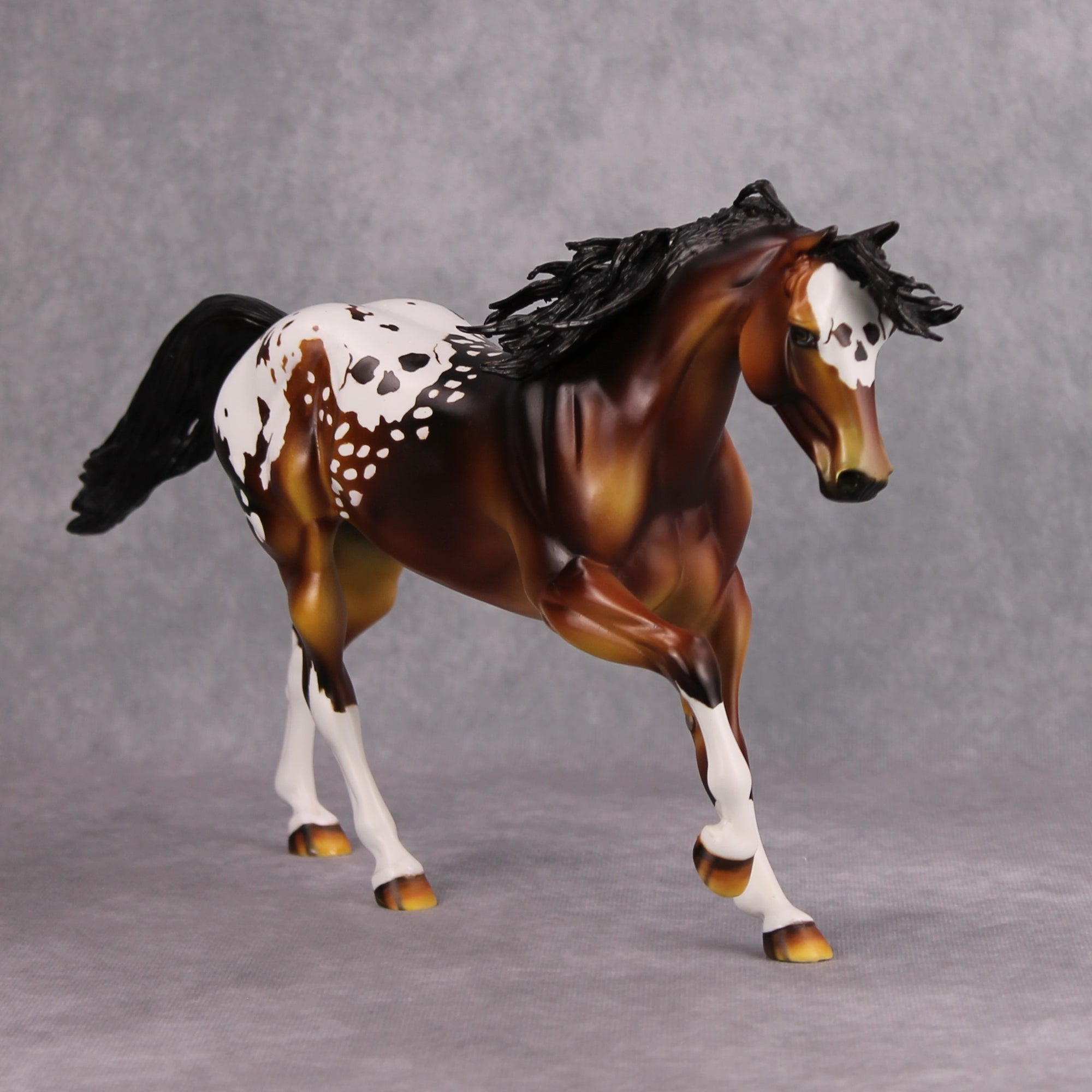 Never Say Die OOAK Bay Skull Deco Foundation Quarter Horse By Dawn Quick MM24