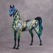Big Winter Sale! OOAK Deco Blue Pattern Arabian By Dawn Quick MM24