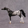 PREVIEW LISTING ONLY Cassis OOAK Glossy Black Roan Appaloosa Arabian Chip By Dawn Quick MM24