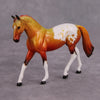 PREVIEW LISTING ONLY Hot to Trot OOAK Glossy Orange Red Appaloosa Warmblood Chip By Dawn Quick MM24