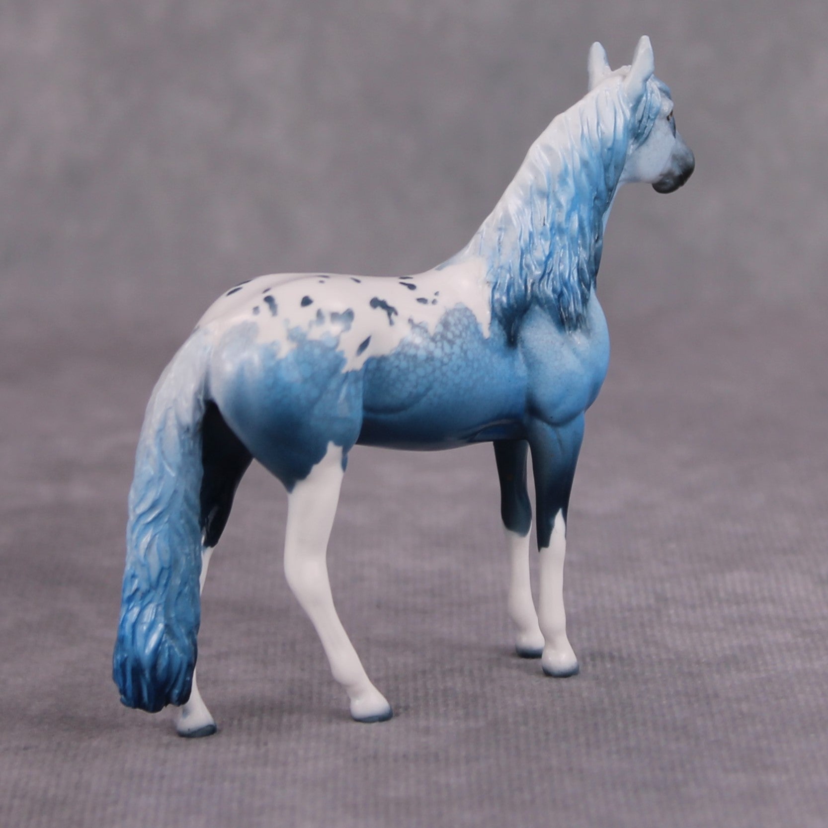 Narrow Escape Deco Blue Appaloosa Andalusian Chip By Dawn Quick OOAK  By  MM24