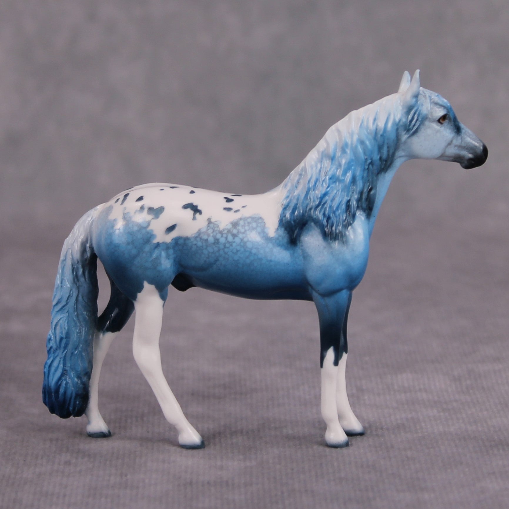 Narrow Escape Deco Blue Appaloosa Andalusian Chip By Dawn Quick OOAK  By  MM24
